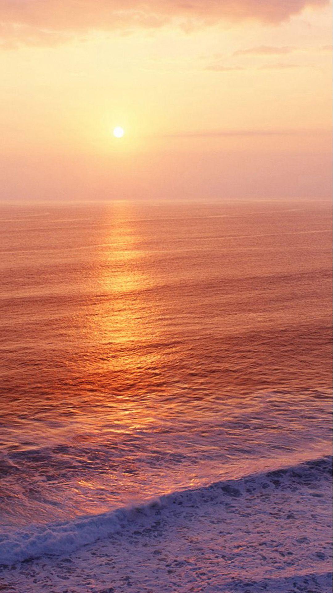1080x1920 Orange and Pink Beach because of Sunset :D. Wallpaper