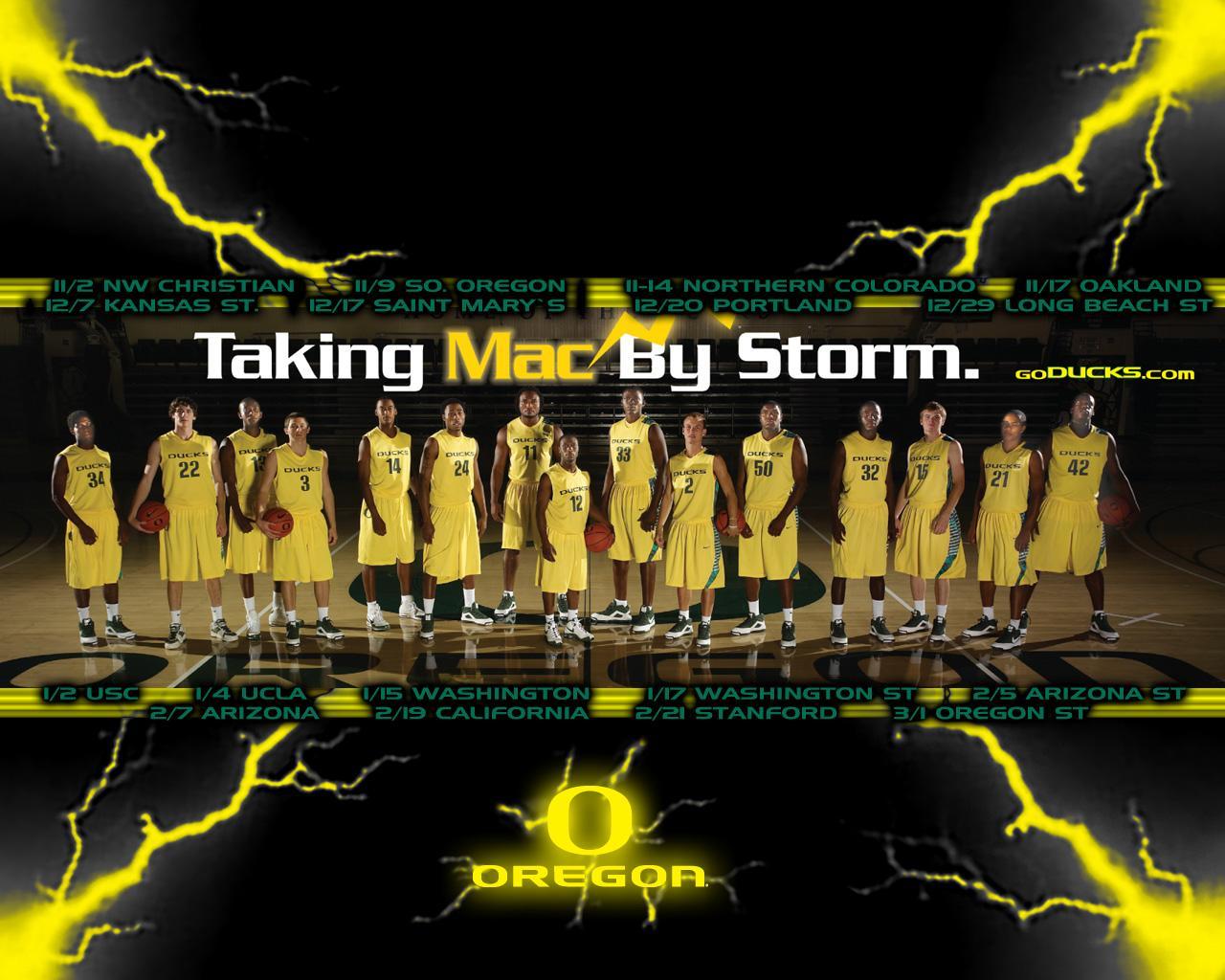 1280x1024 Oregon Ducks Men's Basketball Wallpaper
