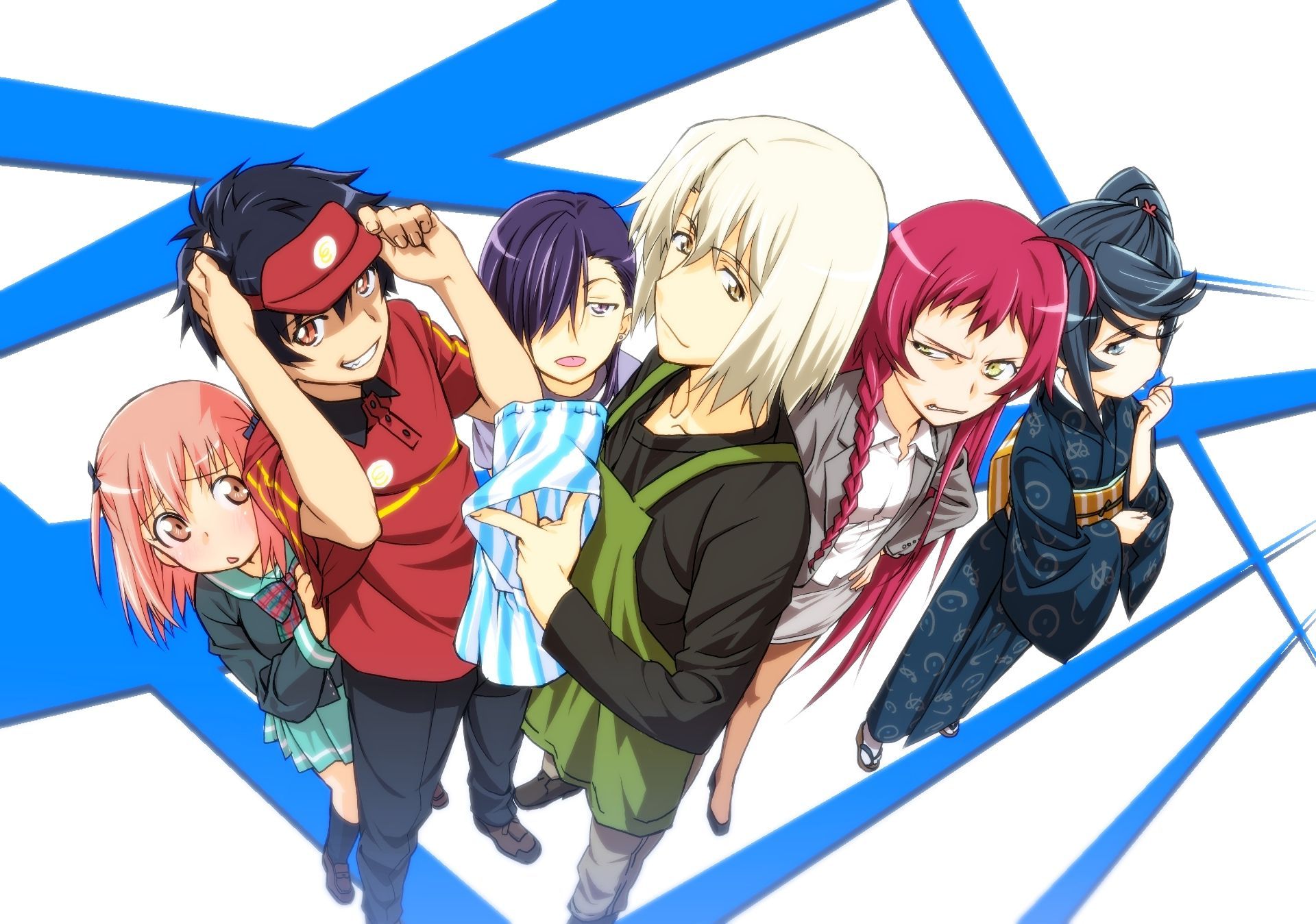1920x1349 Urushihara, Sadao Maou, Suzuno Kamazuki