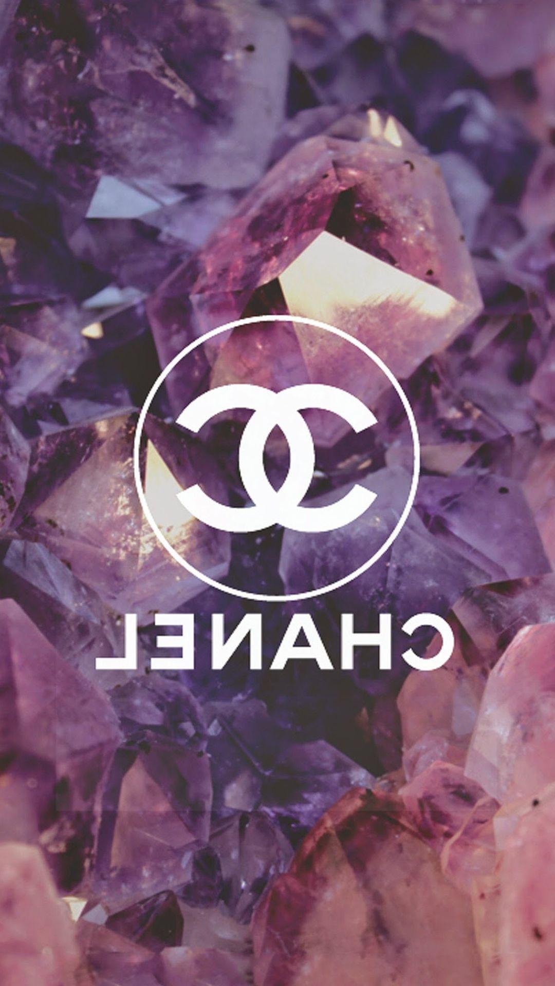 Glitter Chanel Logo Wallpaper