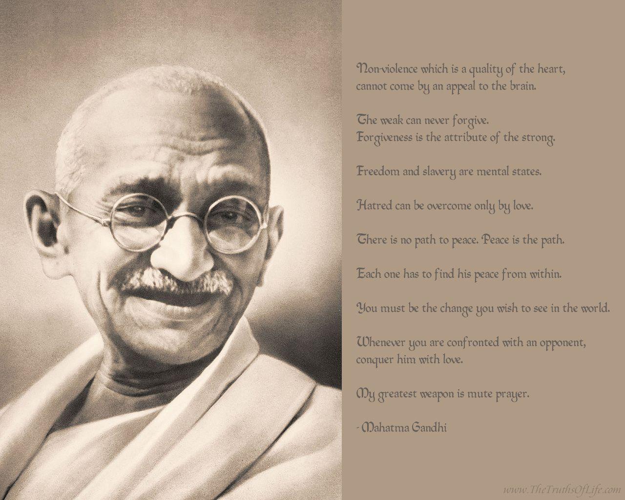 1280x1024 baird sermons: Mahatma Gandhi Wallpaper