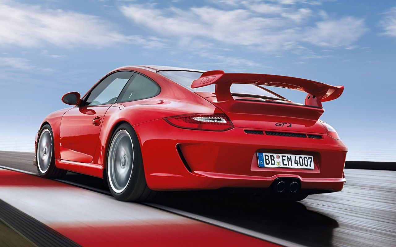 1280x800 Photos Porsche 911 GT3 997 Red Sky Back