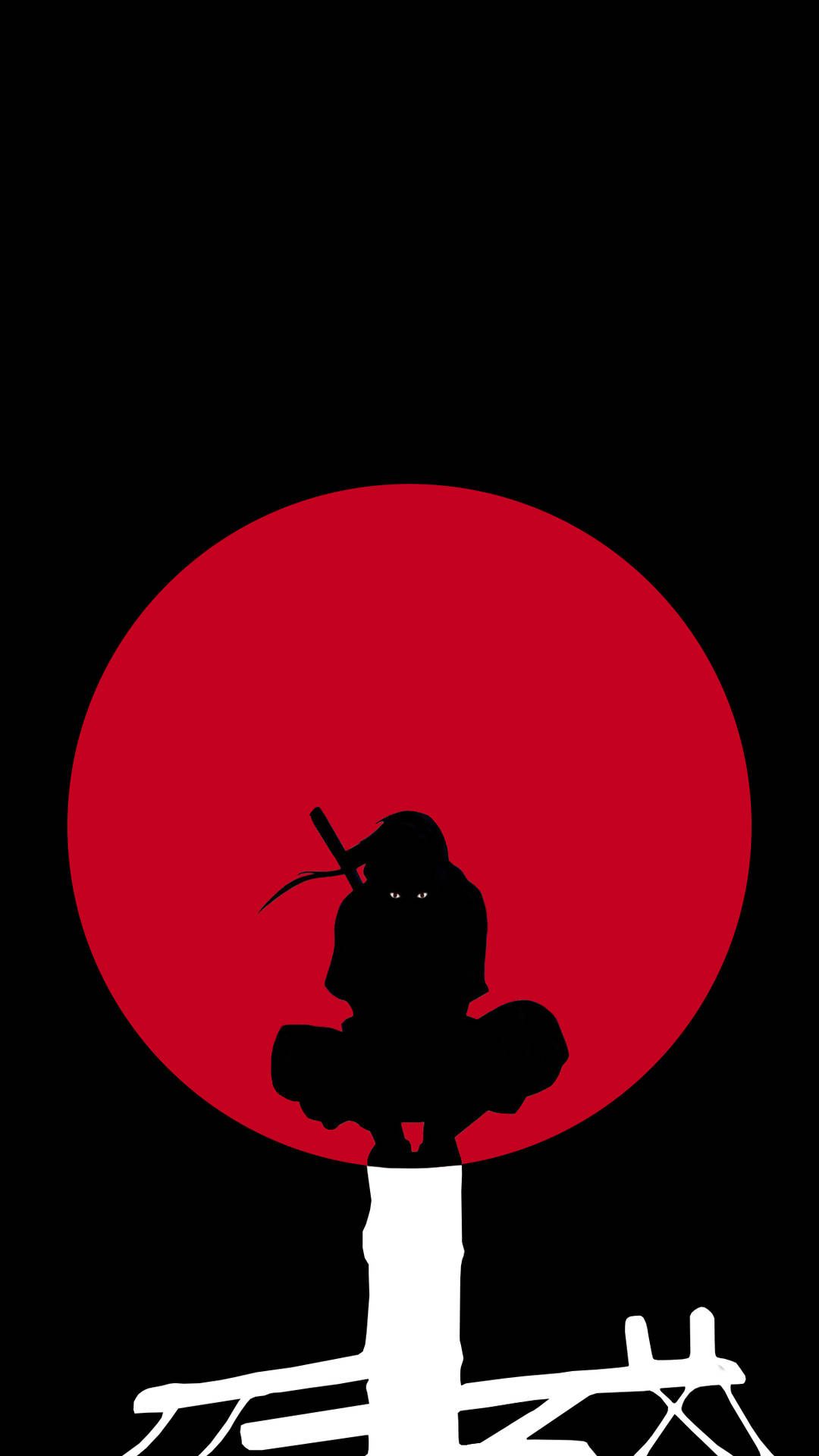 1080x1920 Download free Itachi Phone Red Moon