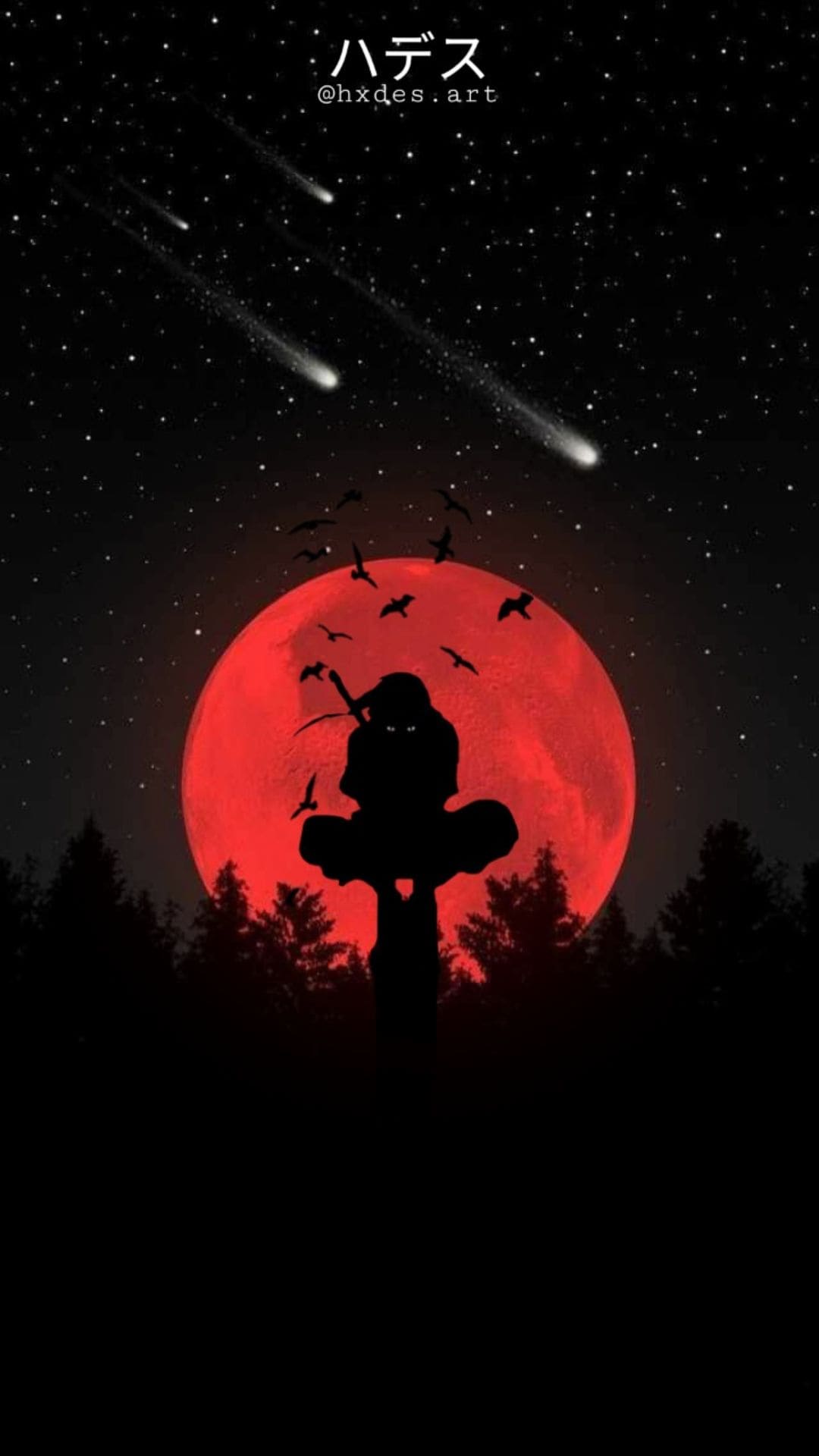1080x1920 Itachi Moon Wallpaper