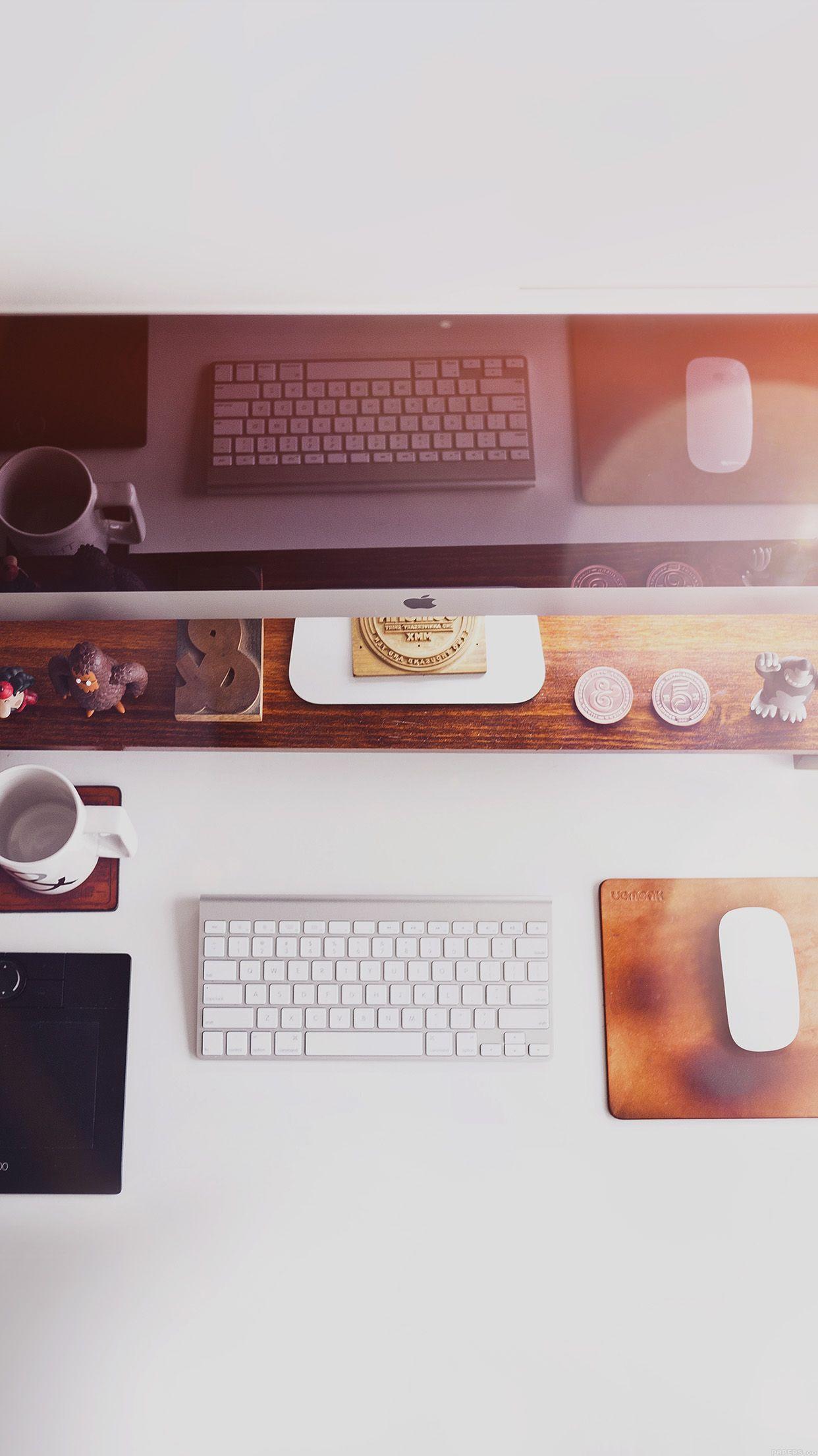 1242x2208 Mac Apple Desk Jeff Sheldon Flare Office Android wallpaper