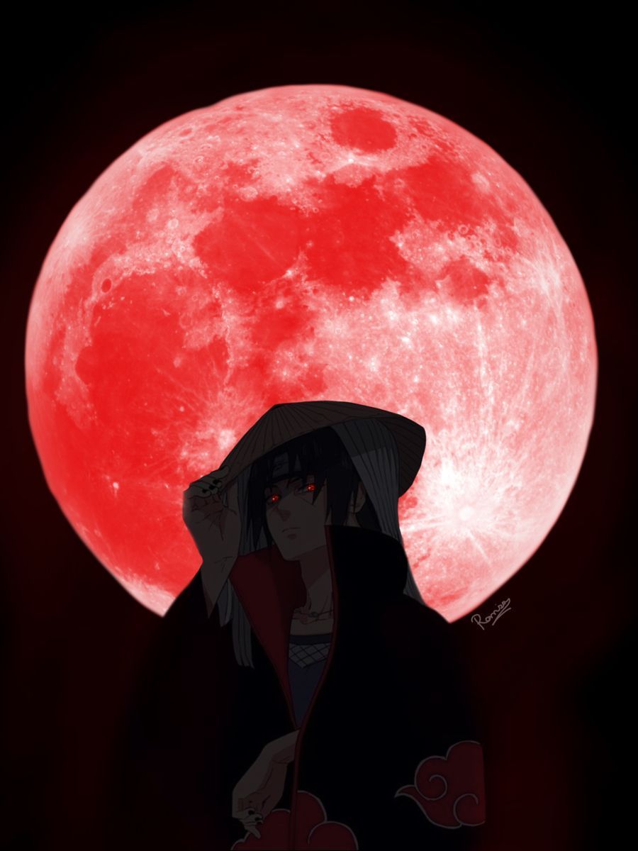 Itachi Red Moon Wallpapers - Top Free Itachi Red Moon Backgrounds ...