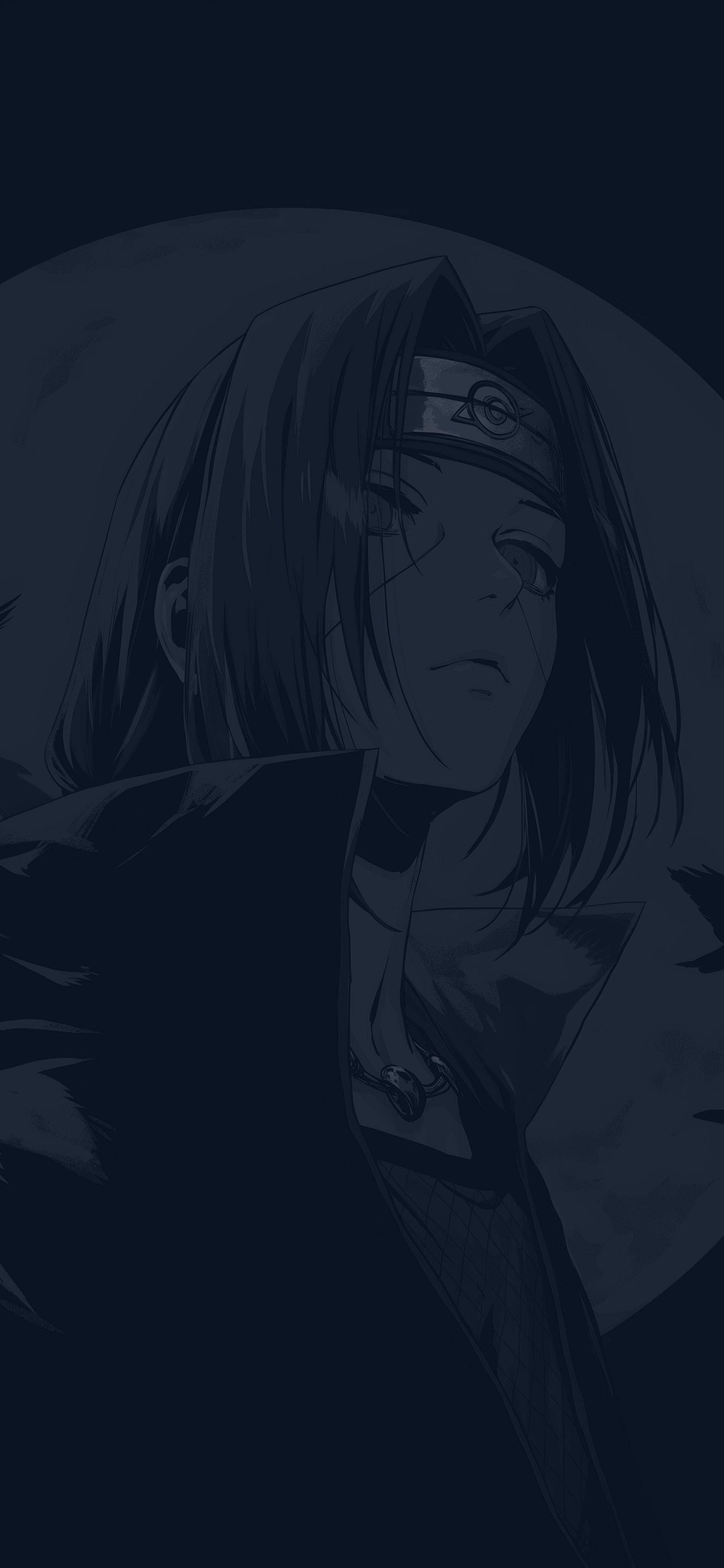 2000x4329 Itachi Red Moon Silhouette Wallpaper