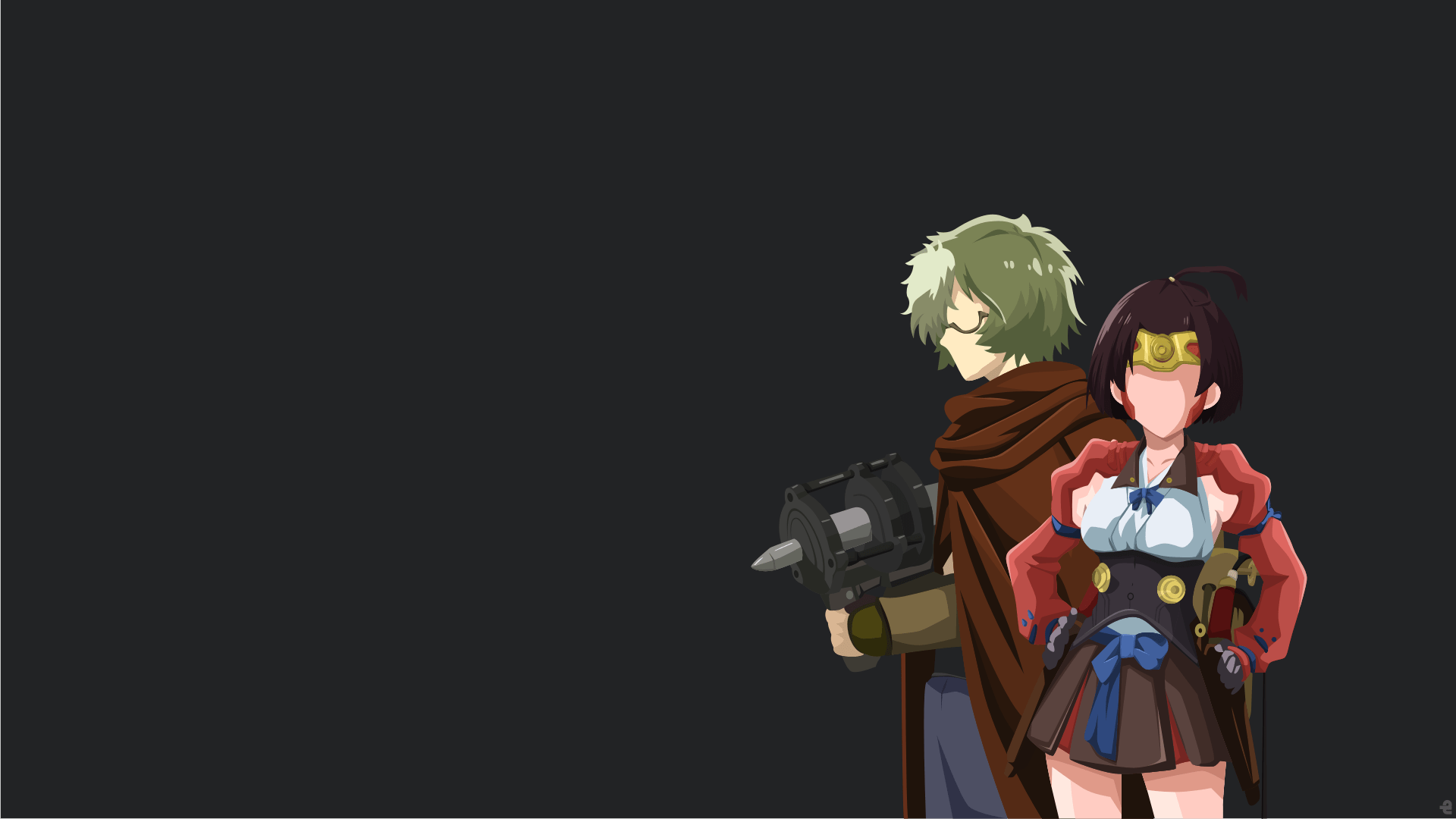 1920x1080 green hair, brunette, Koutetsujou no