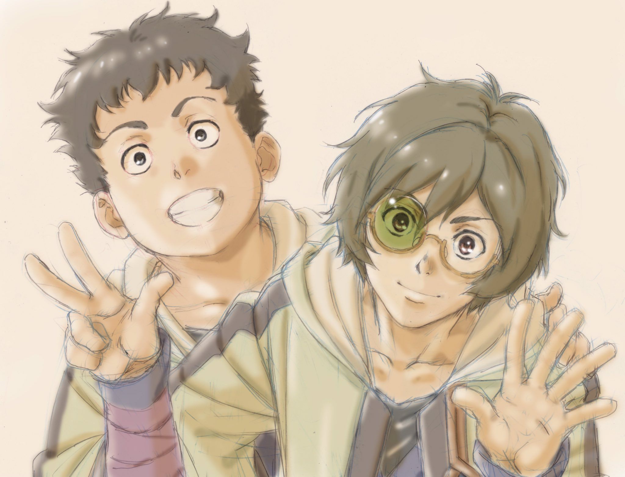2048x1562 Ikoma and Takumi. Kabaneri of the Iron