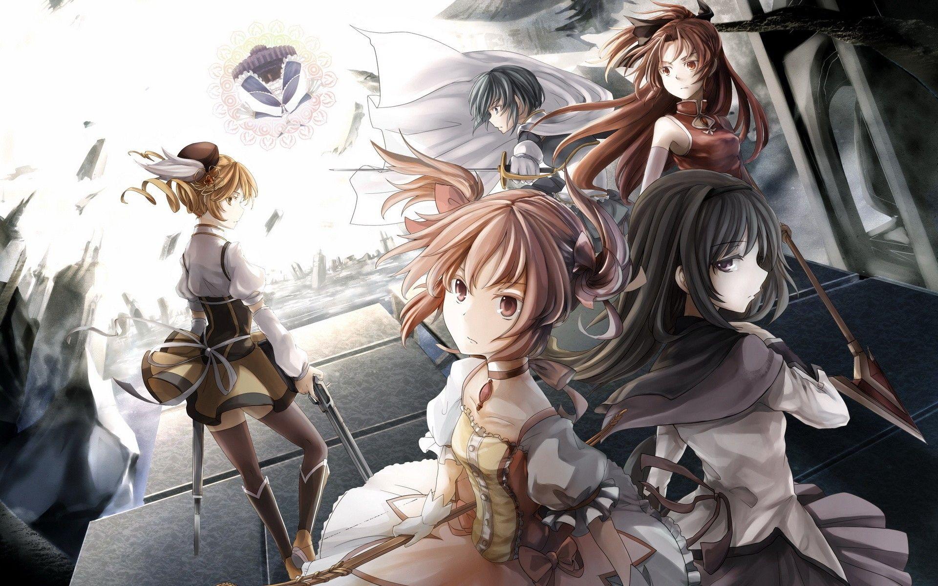 1920x1200 Download wallpaper 1920x1200 anime, girl, vintage, weapon