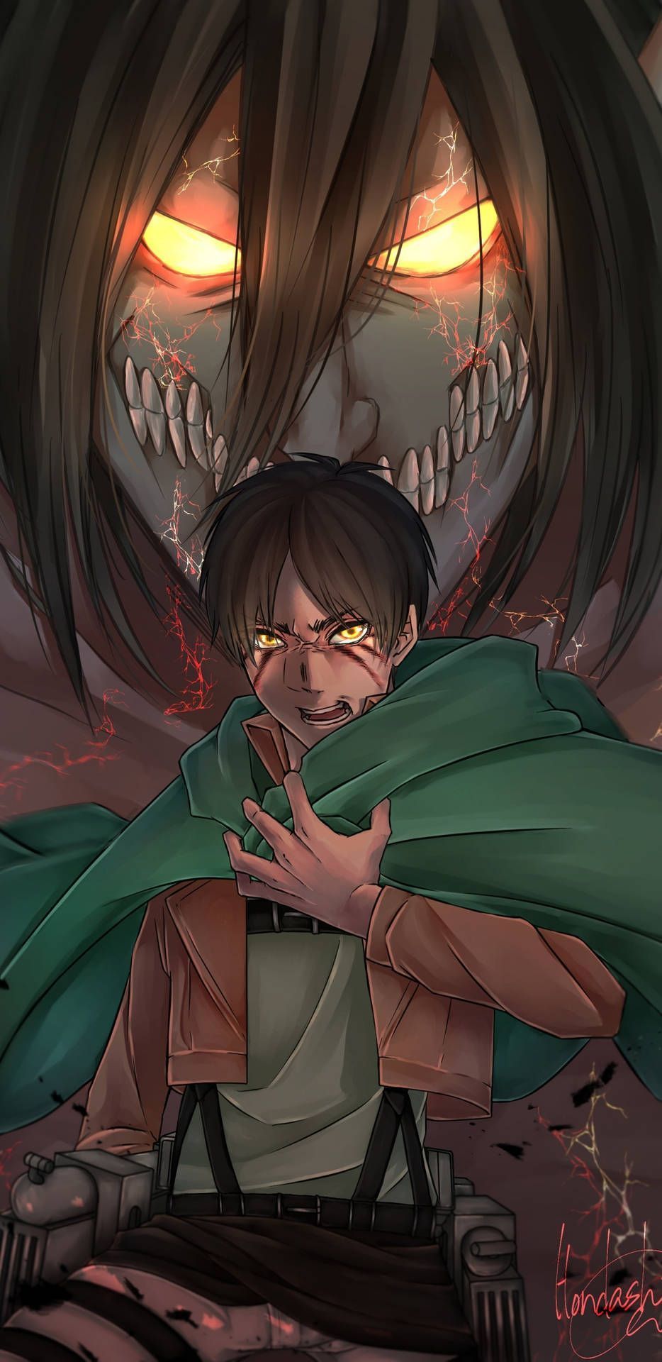 934x1920 Download Attack On Titan Titan Eren