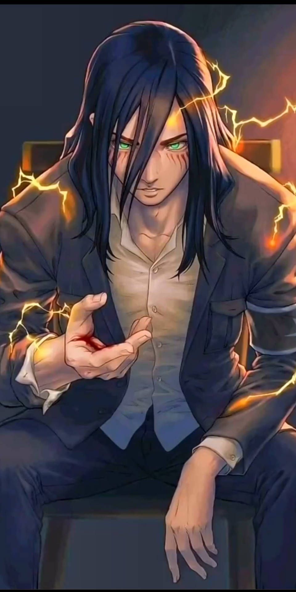 960x1920 Download free Green Eyes Eren Attack On