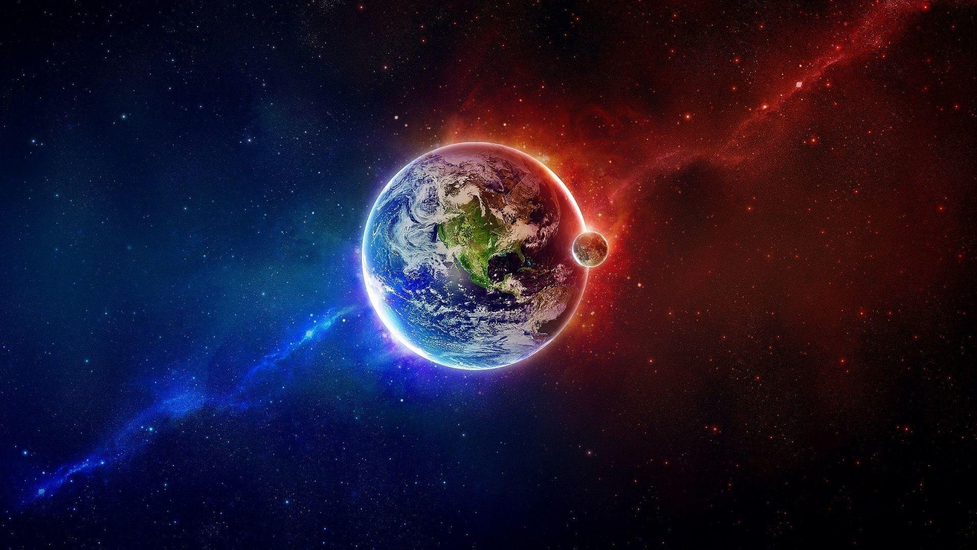 1920x1080 Fire and Ice Wallpaper