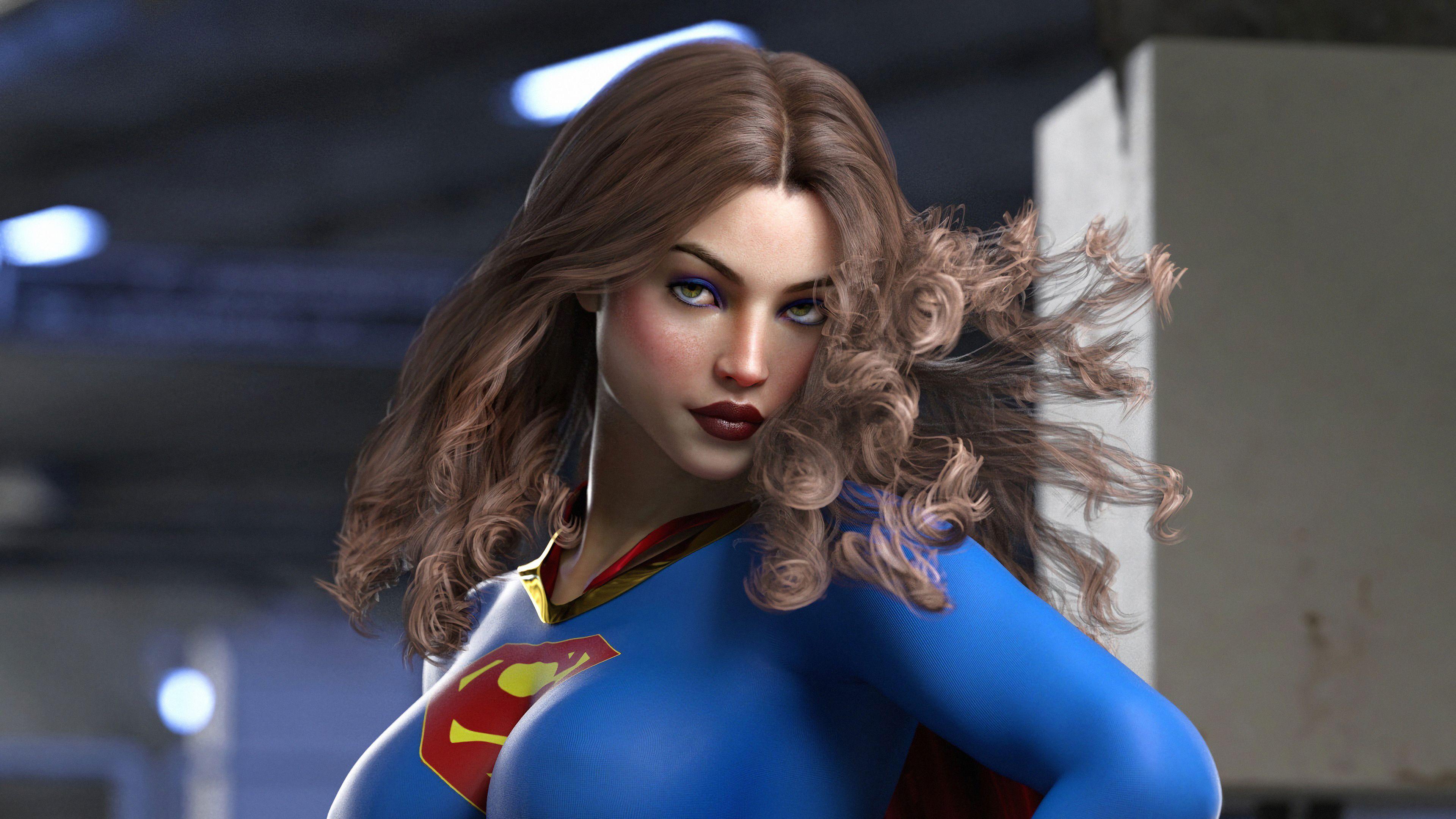 3840x2160 Wallpaper 4k Supergirl Digital Arts 4k Wallpaper