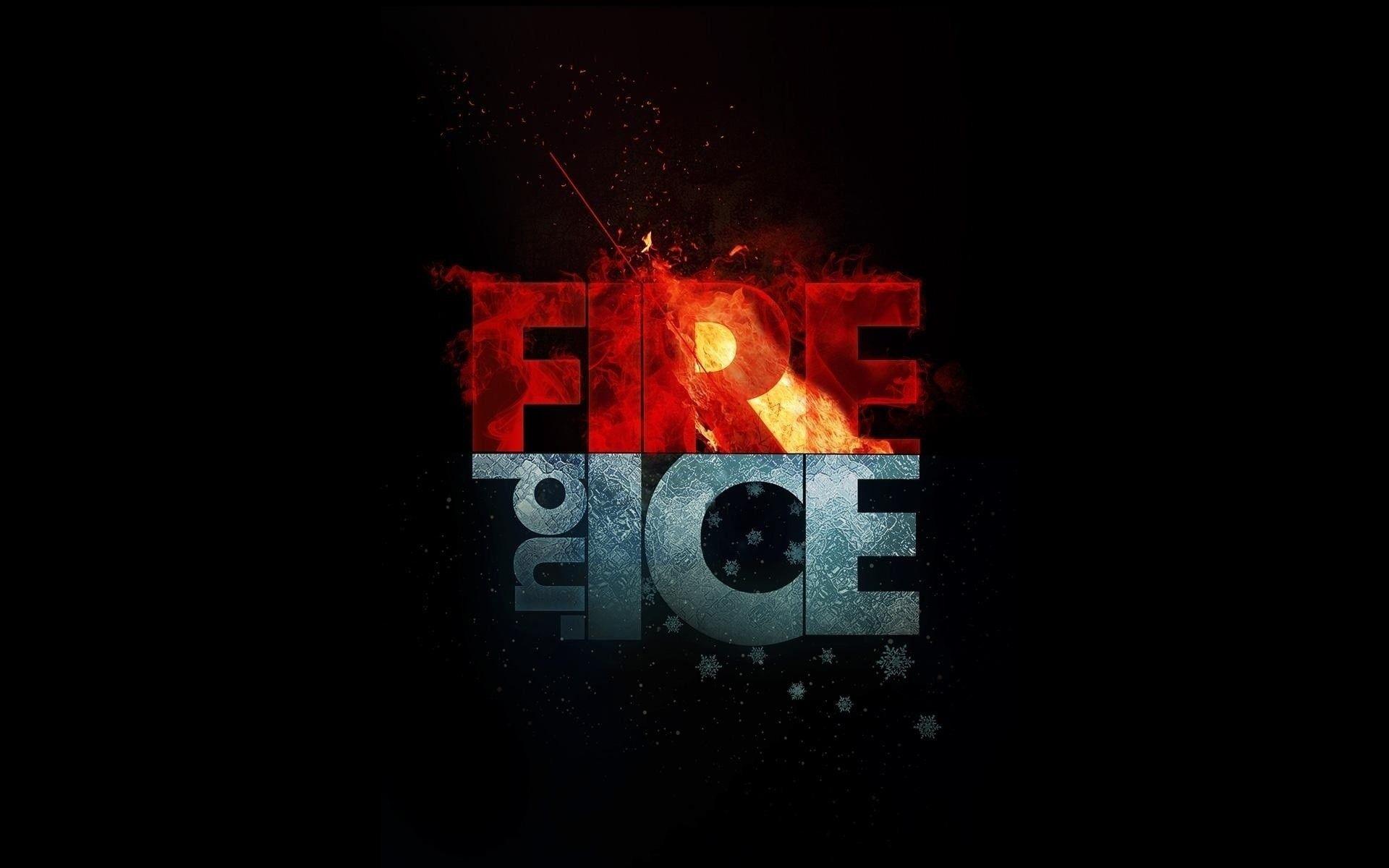 1920x1200 Fire ice minimalistic wallpaper. PC