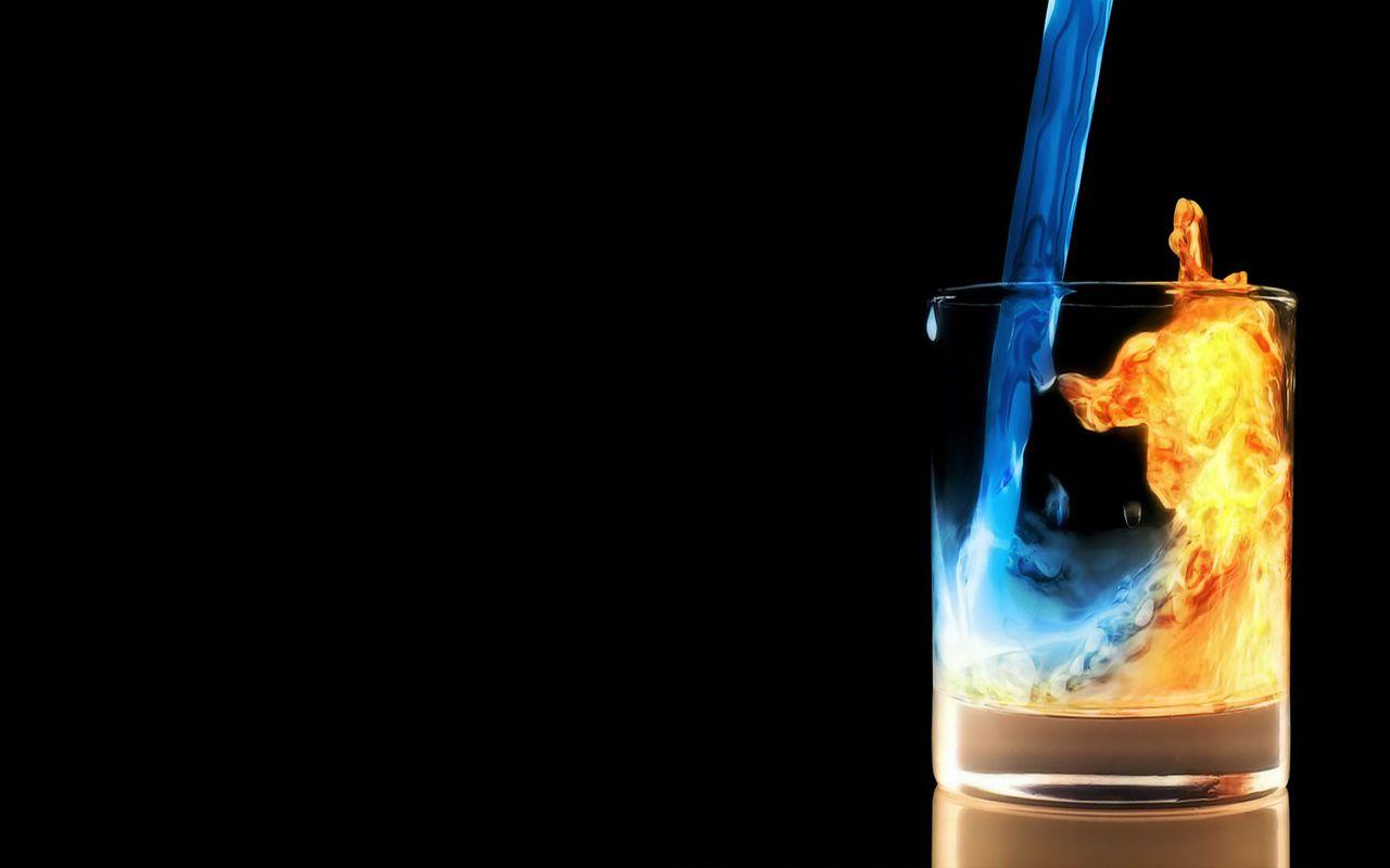 1280x800 Fire And Ice HD wallpaperd and abstract