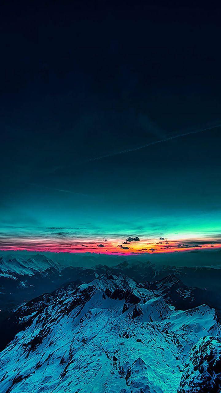 720x1280 iOS 8 Neon Aquamarine Wallpaper