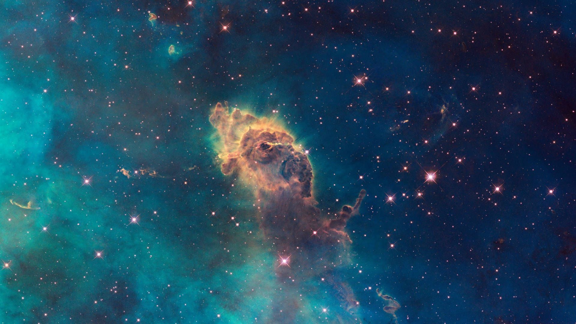1920x1080 Aquamarine Aesthetic Galaxy Wallpaper