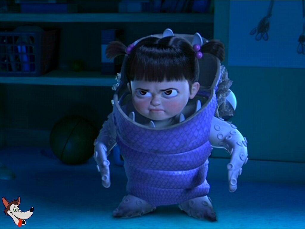 1024x768 Monsters Inc Determined Boo Cartoons Wallpaper