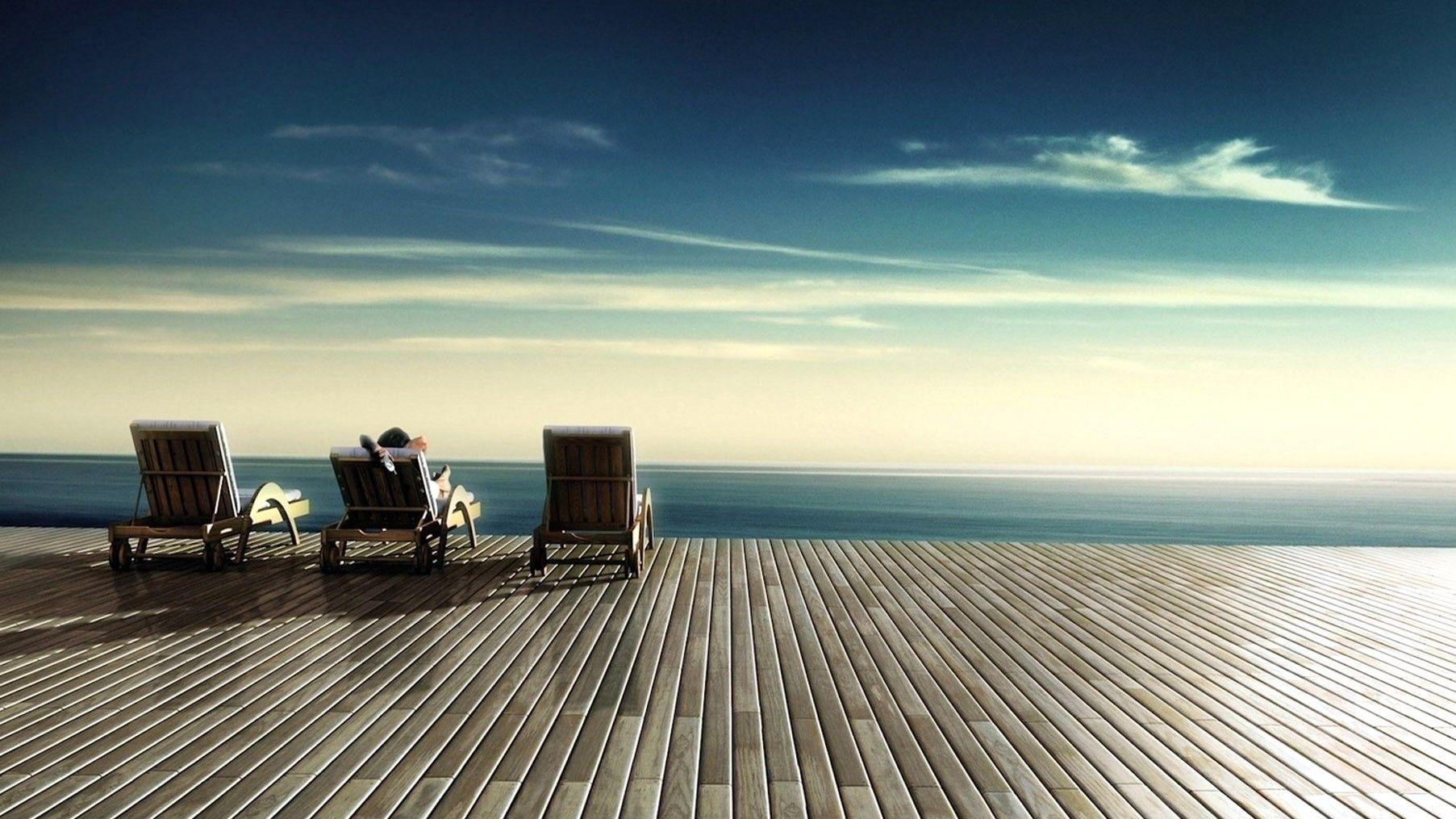 1805x1015 Relax, HD Sea Wallpaper, Ocean, Sun, Fresh Air, Beautiful