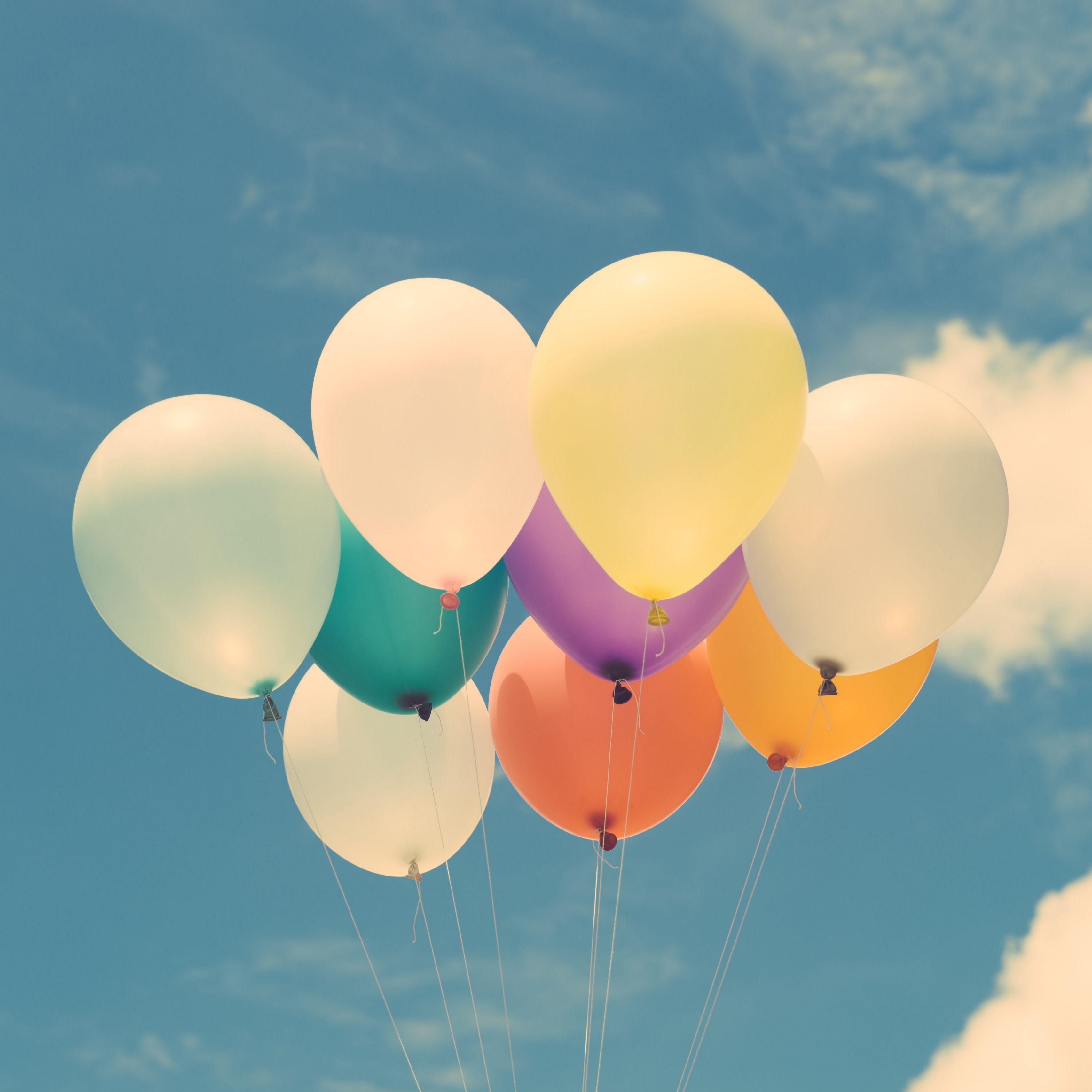 3415x3415 Download wallpaper 3415x3415 balloons, colorful, sky