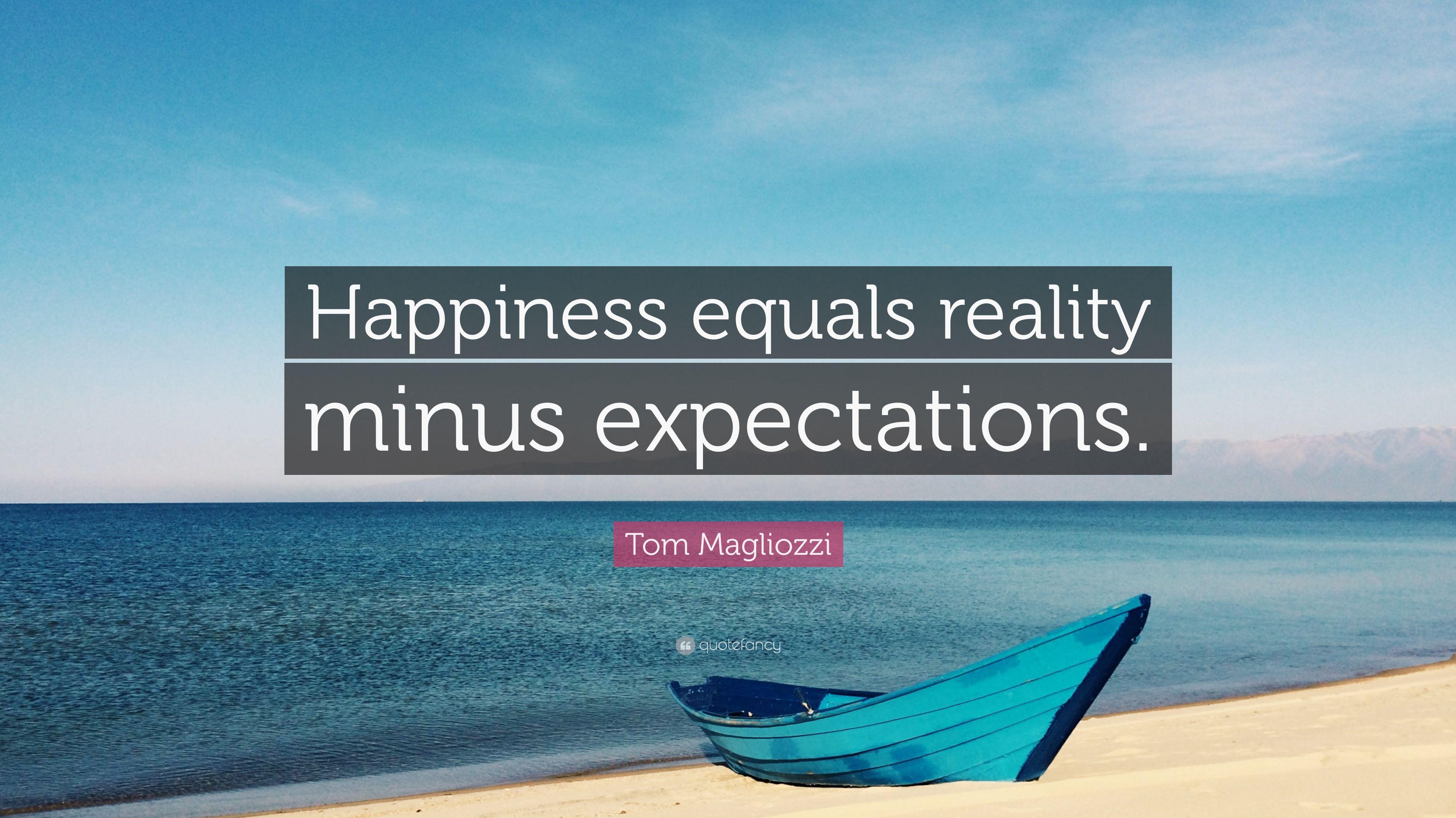3840x2160 Tom Magliozzi Quote: “Happiness equals reality minus