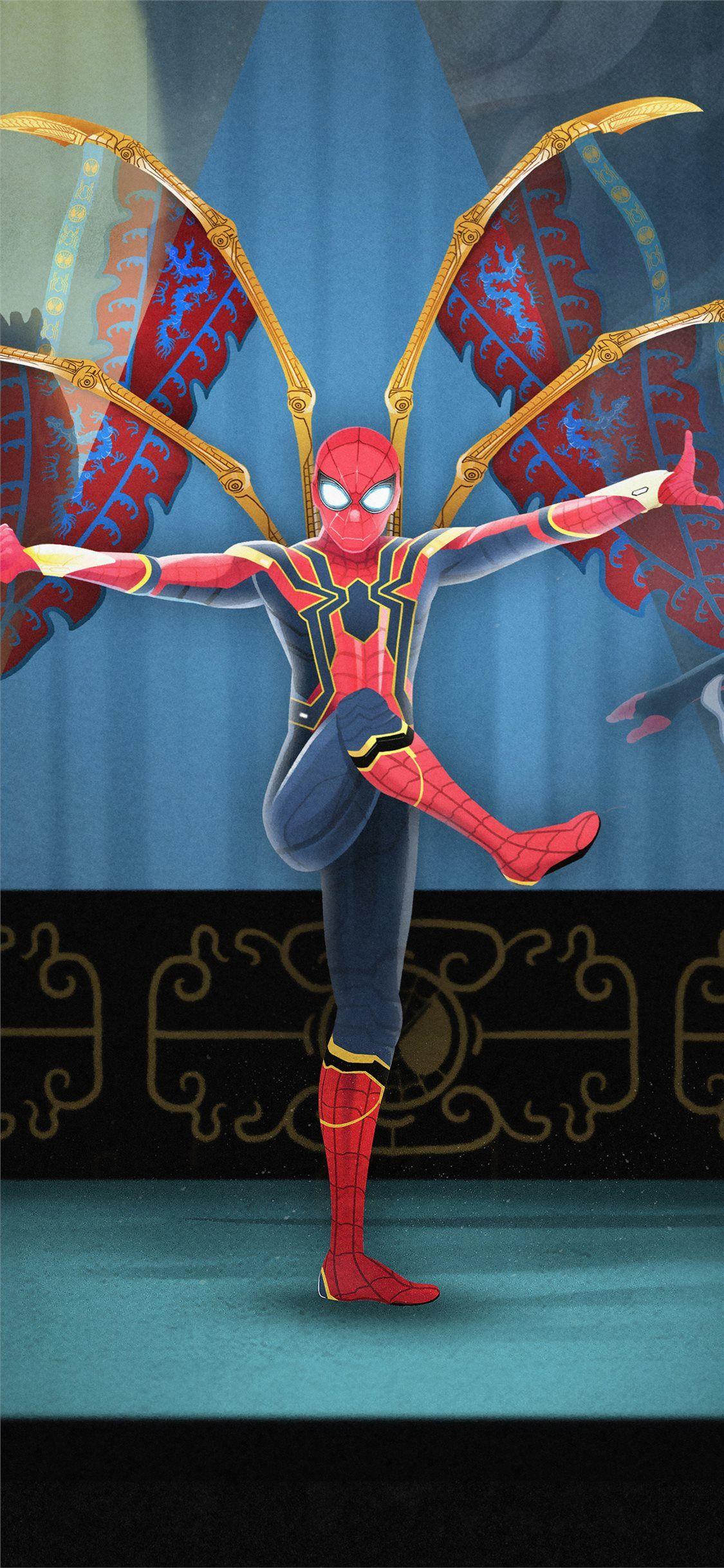 1125x2436 spiderman far from home 8k iPhone X Wallpaper Free Download