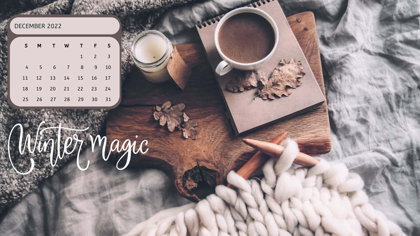 1600x900 cozy winter desktop. Wallpaper
