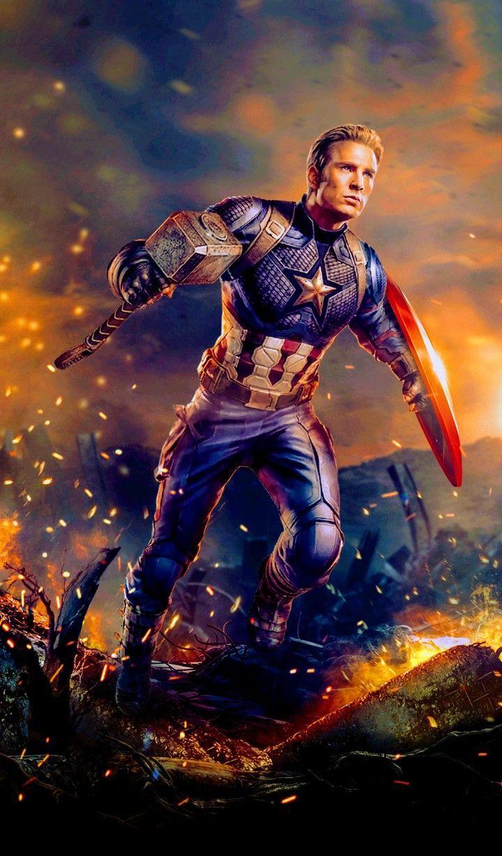 720x1229 Captain America, Avengers: End Game. Movie wallpaper