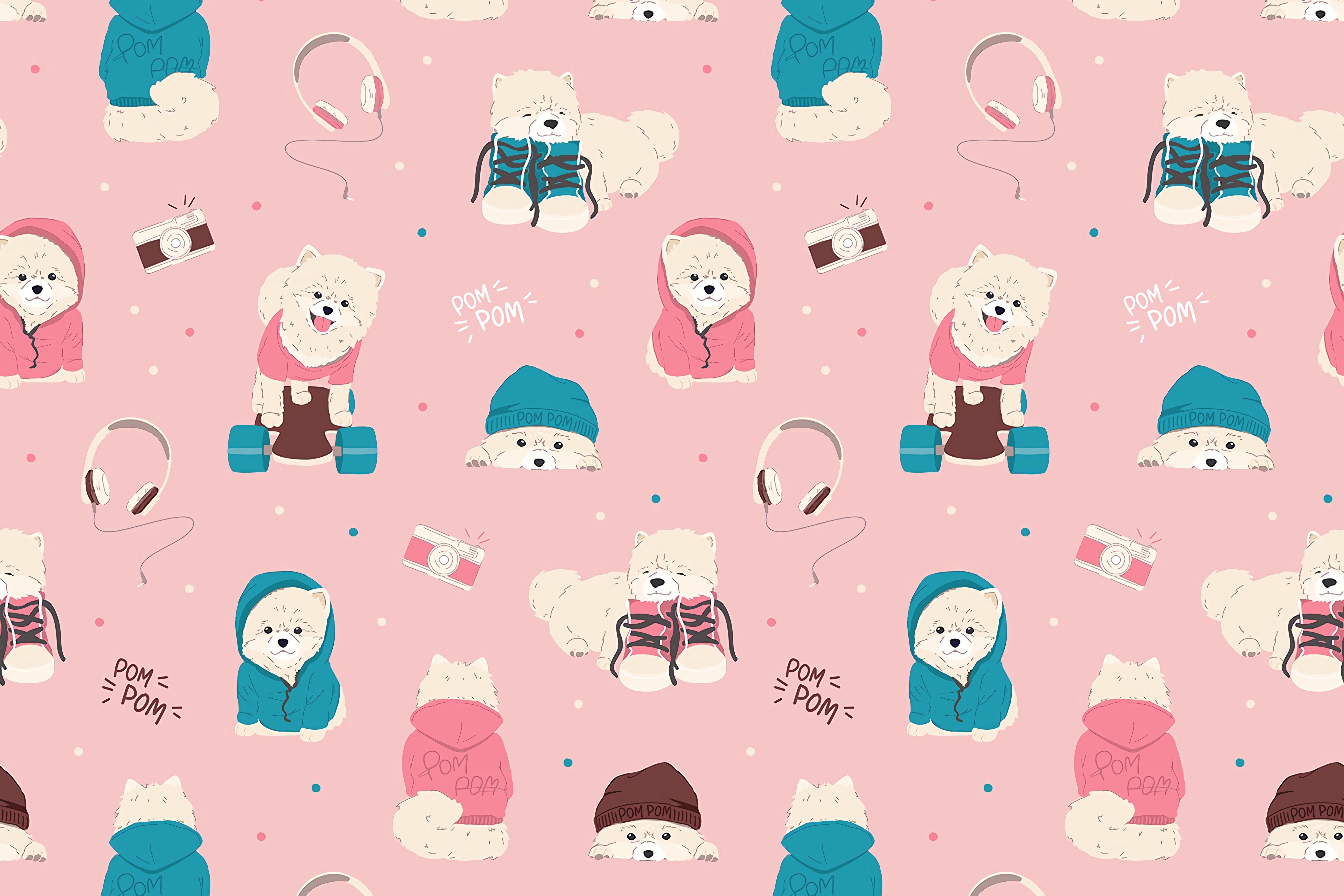 5600x3736 Download wallpaper 5600x3736 dogs, texture, lettering, cute
