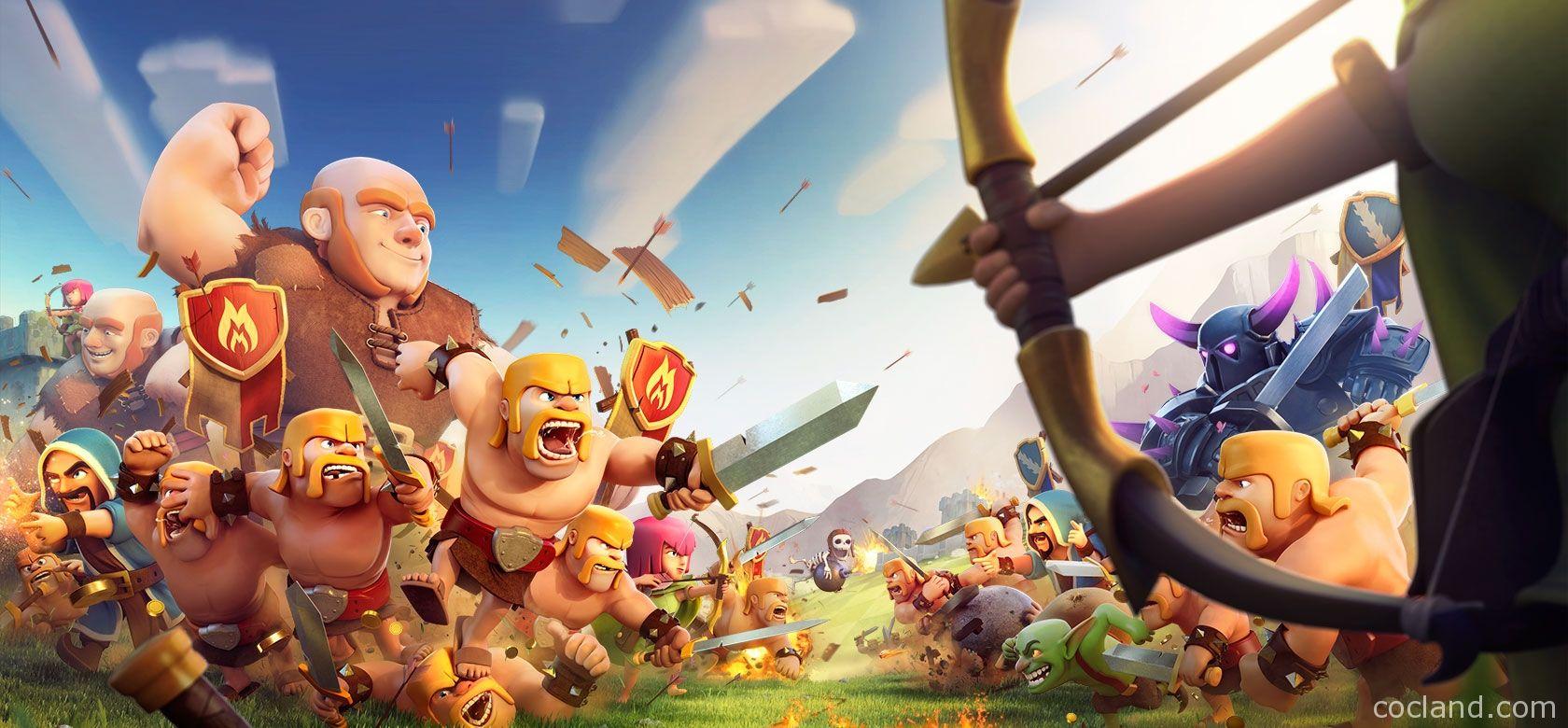 1680x780 Clash of Clans HD Wallpaper. Clash of Clans Land
