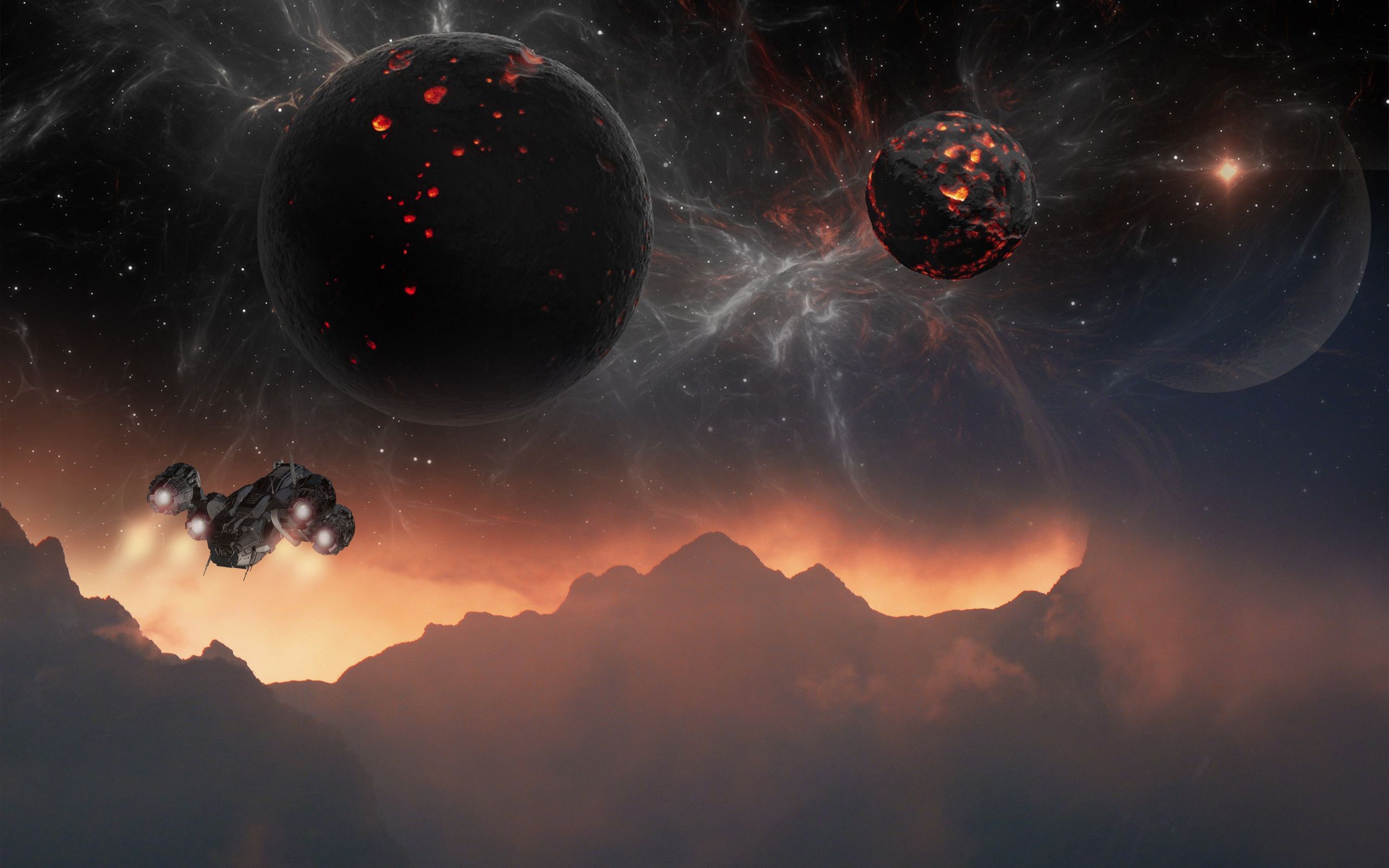 2560x1600 Travel through space 2560x1600