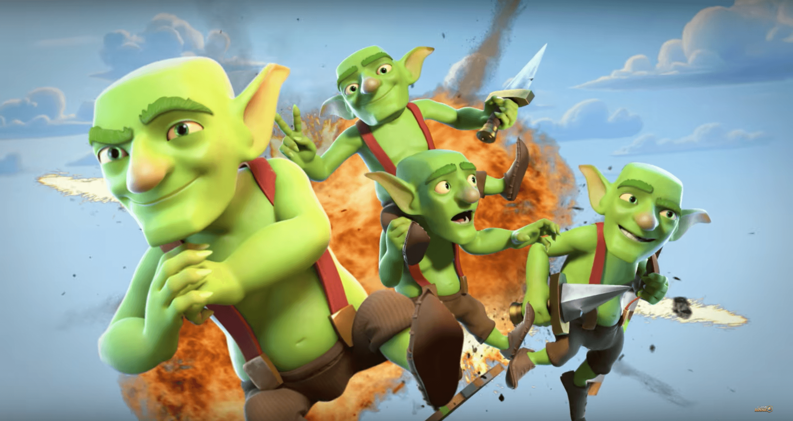 2560x1362 clash royale wallpaper goblin barrel