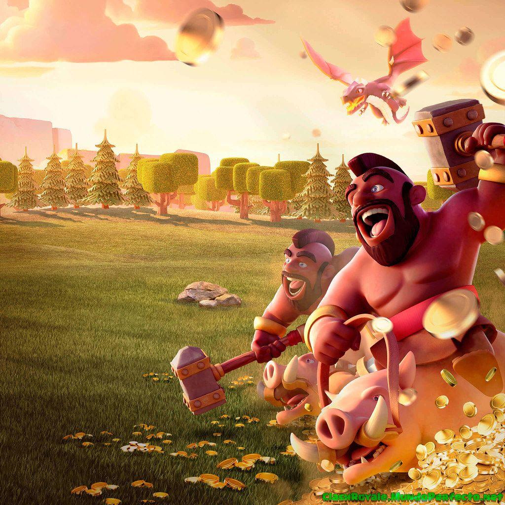 1024x1024 Montapuercos Clash Royal Wallpaper