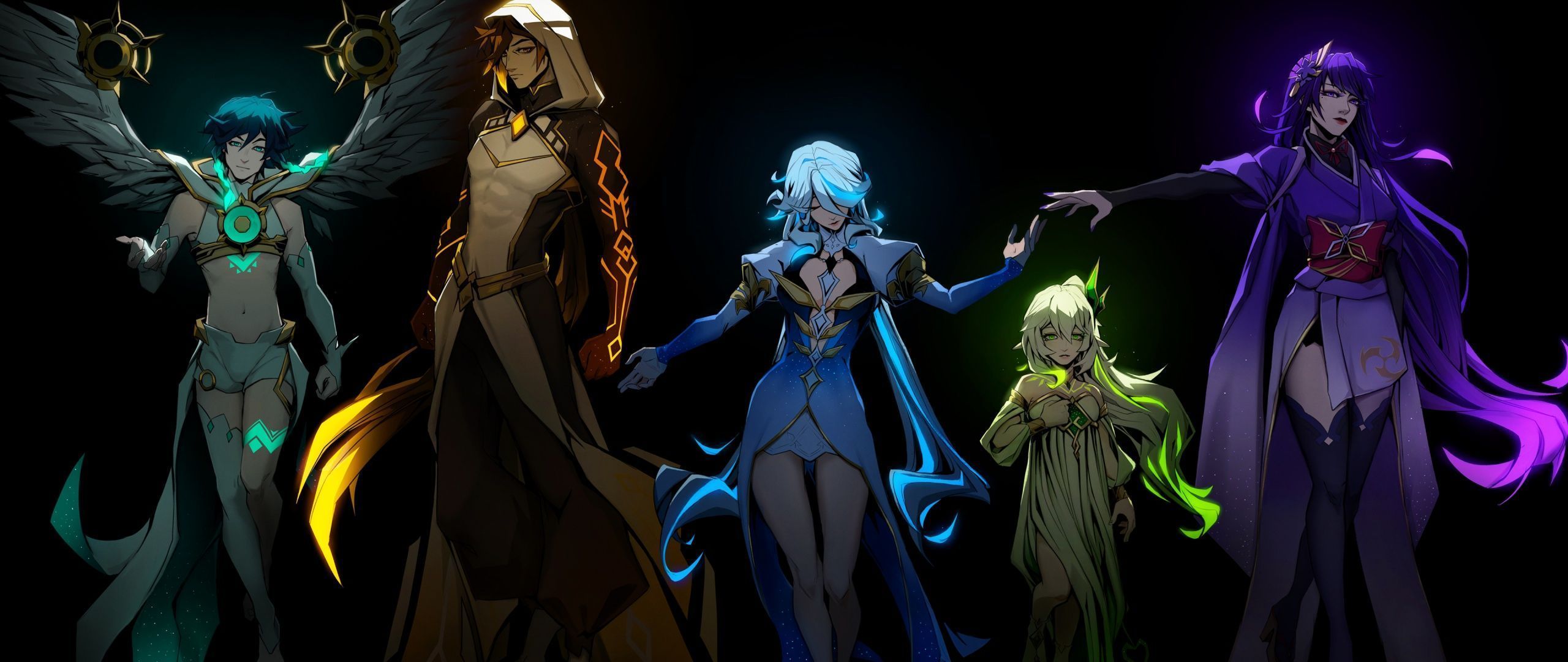 2560x1080 Genshin Impact Wallpaper 4K, Fan Art