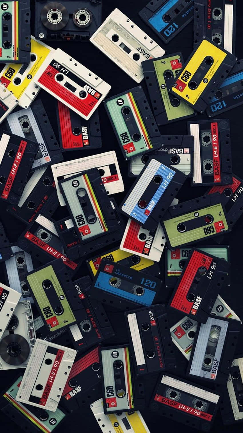 850x1511 Retro Music Wallpaper