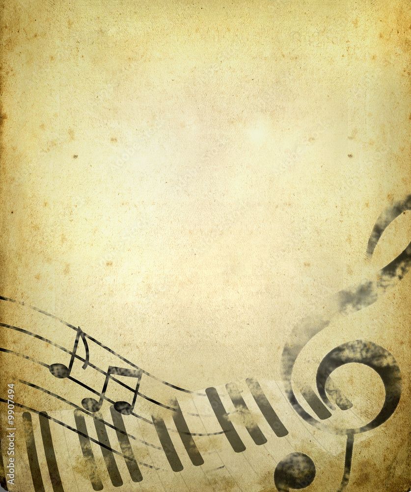 837x1000 vintage music background Stock