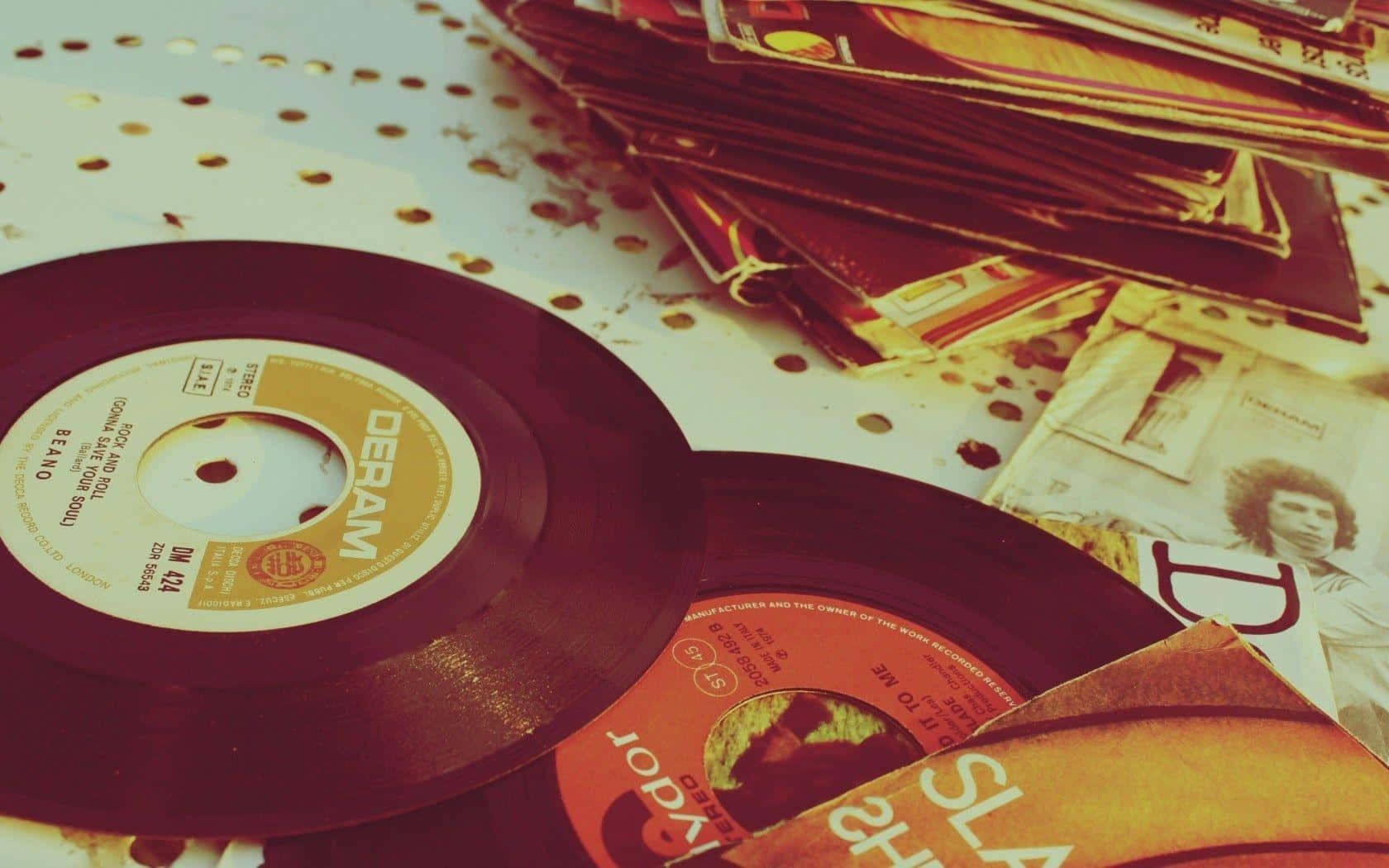 1680x1050 Vinyl Records Wallpaper