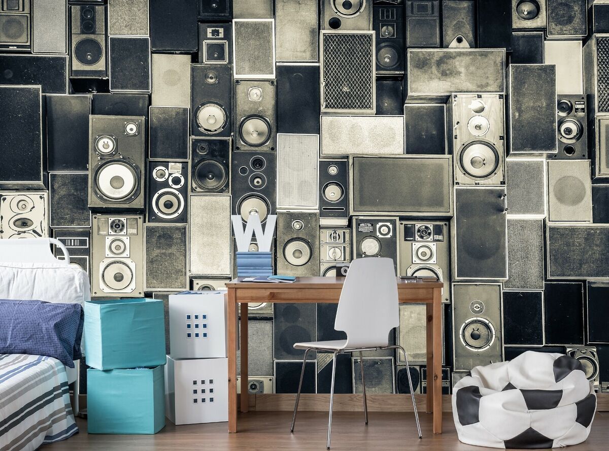 1200x888 Music Wallpaper Speakers Wall Mural