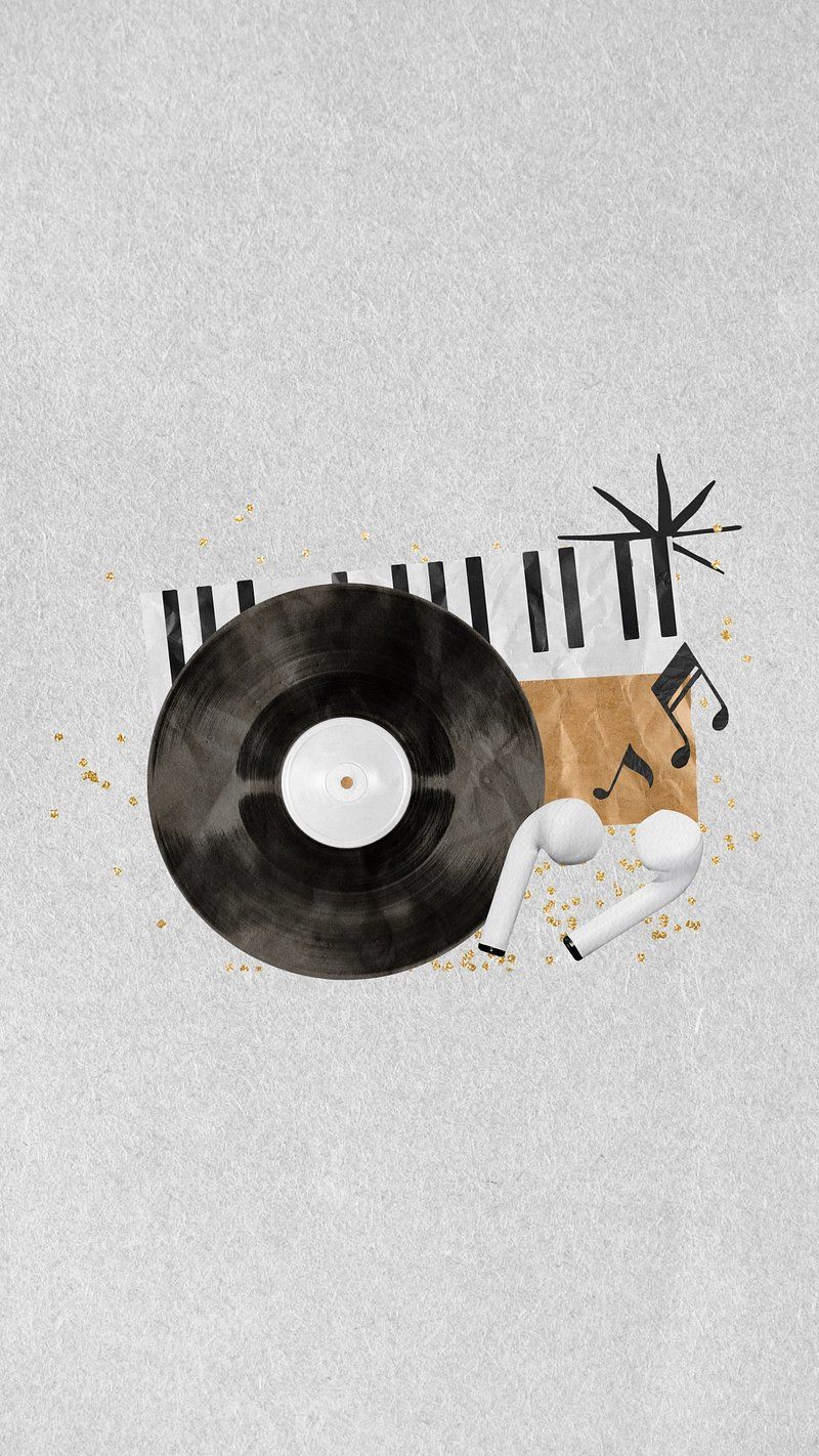 800x1422 Floral retro music phone wallpaper