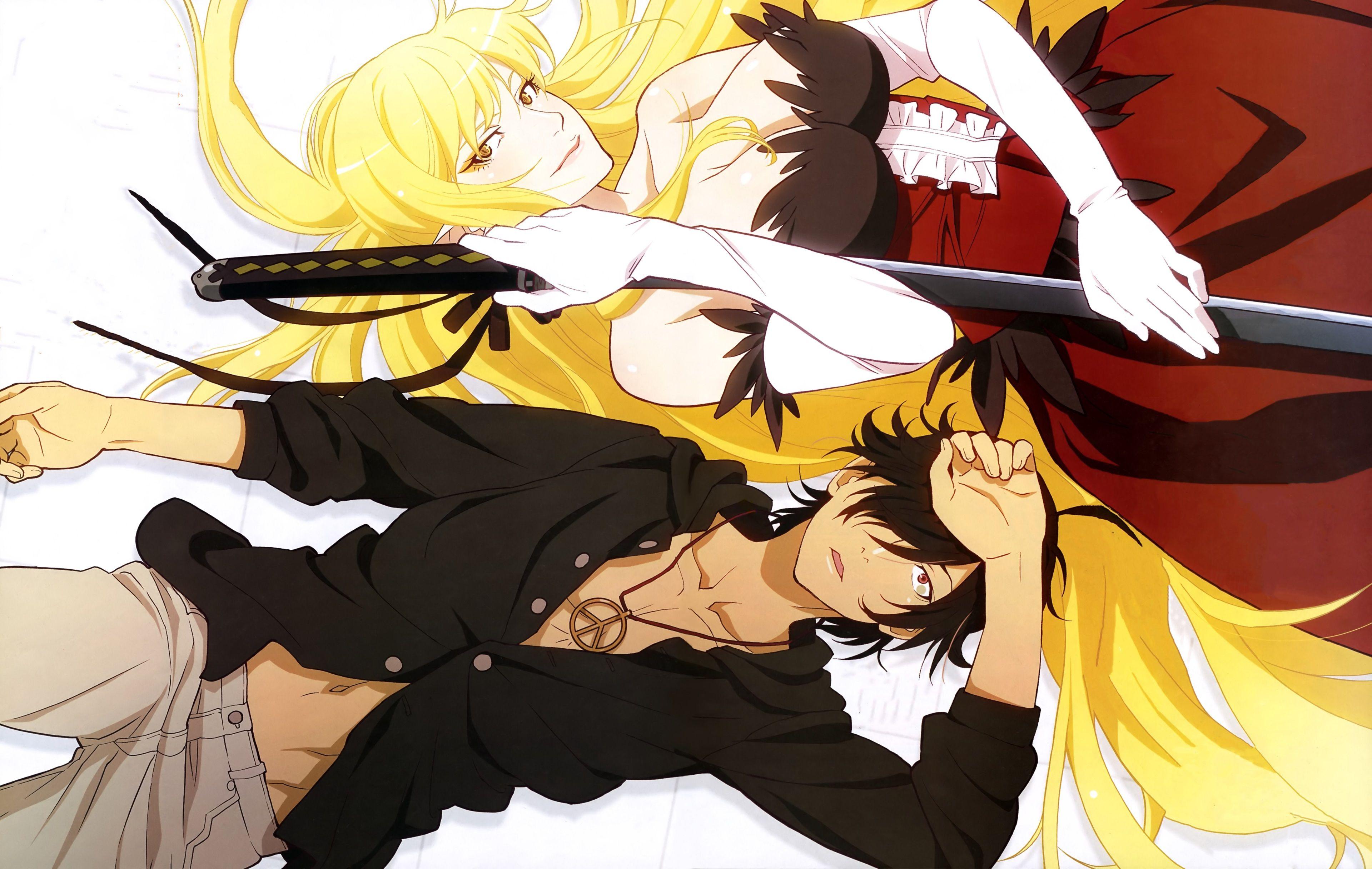 3840x2433 3840x2433 monogatari series 4k computer wallpaper
