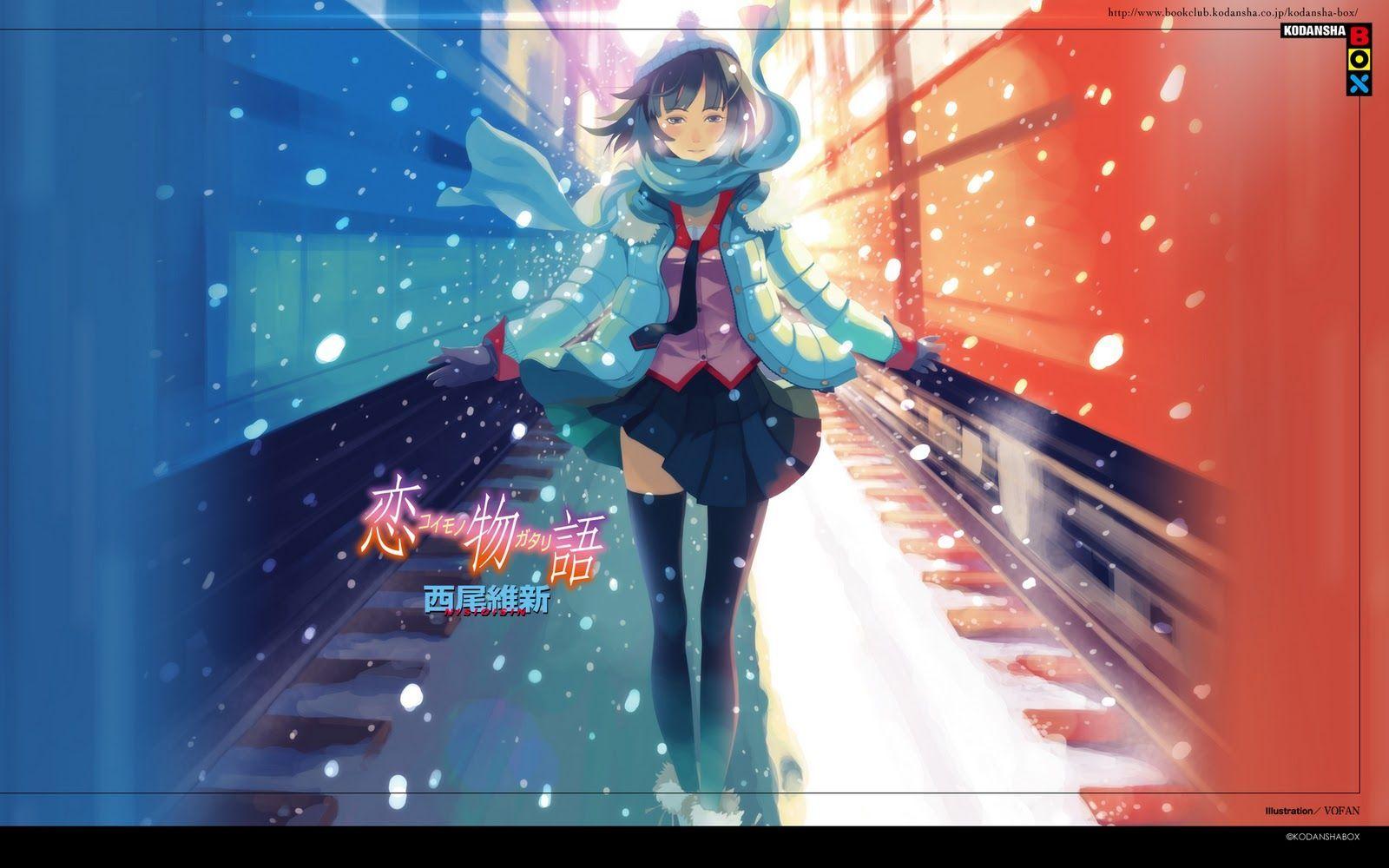 1600x1000 VOFAN, Bakemonogatari, Hitagi Senjougahara, Official