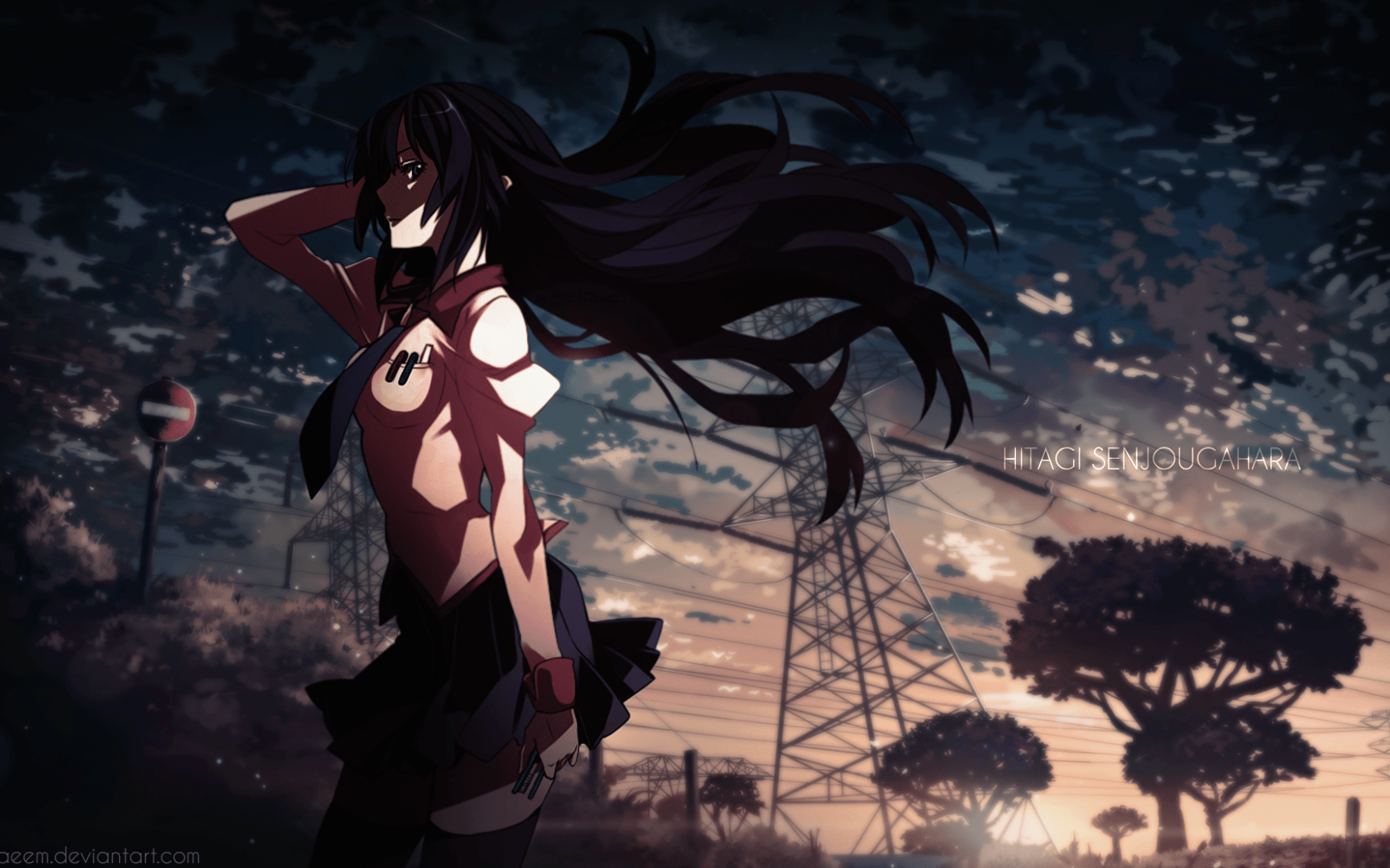 1680x1050 Download 1680x1050 Monogatari, Hitagi Senjougahara, Profile