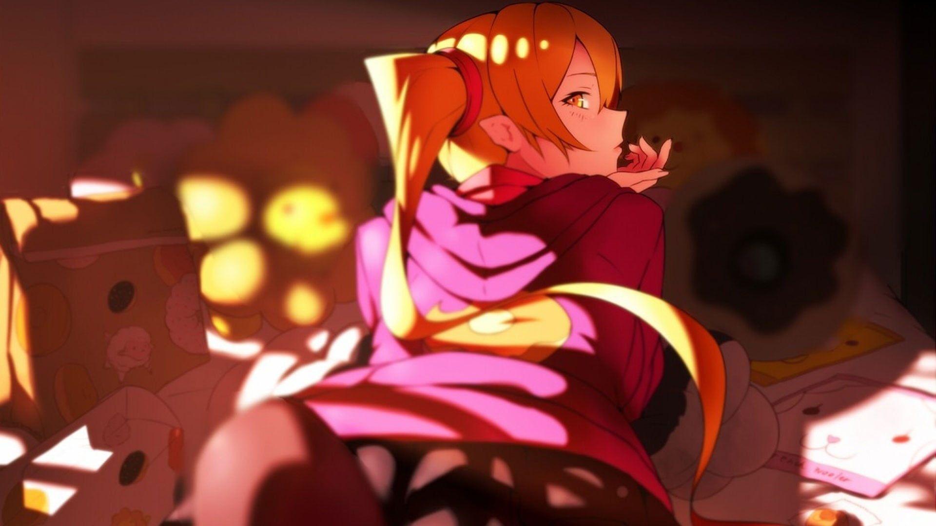 1920x1080 Red haired female anime character, anime, Oshino Shinobu, Monogatari Series HD wallpaper
