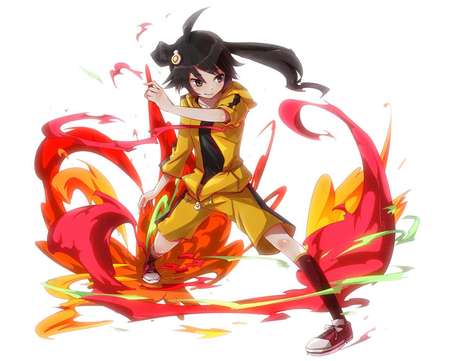 1453x1162 Bakemonogatari Wallpaper Araragi Karen Free