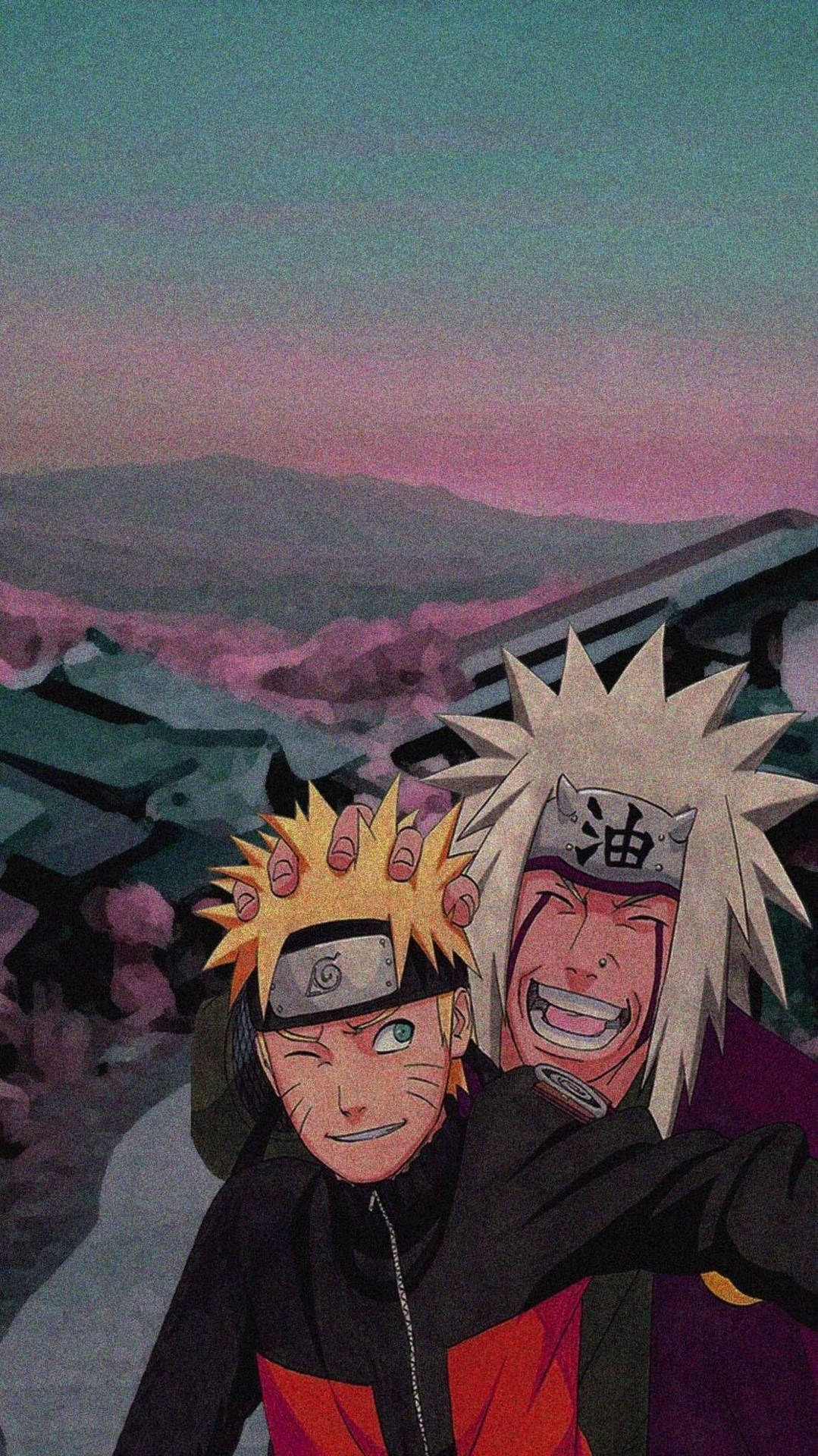 1079x1920 Playful Naruto and Jiraiya Wallpaper