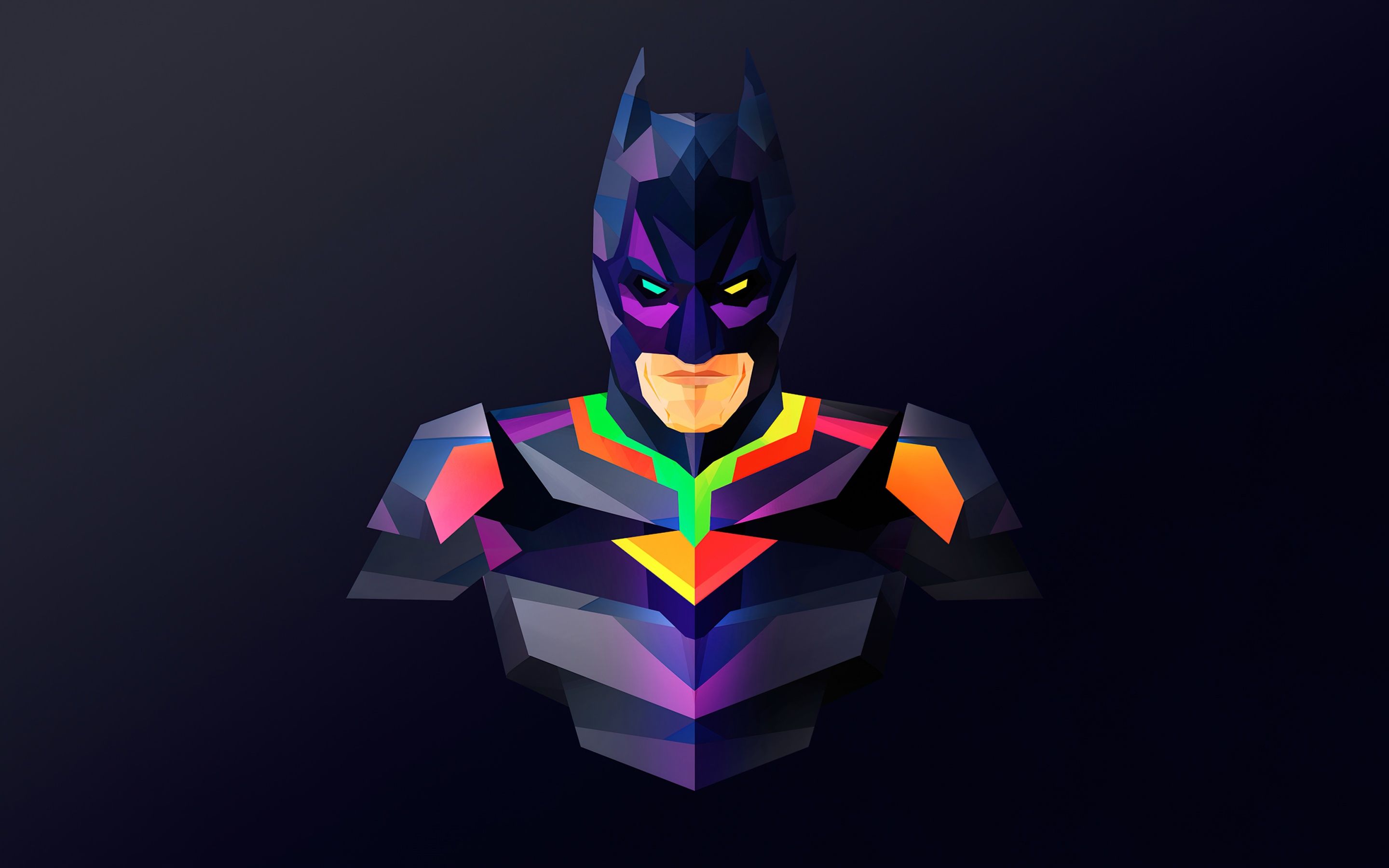 2880x1800 Batman Wallpaper 4K, Low poly, DC