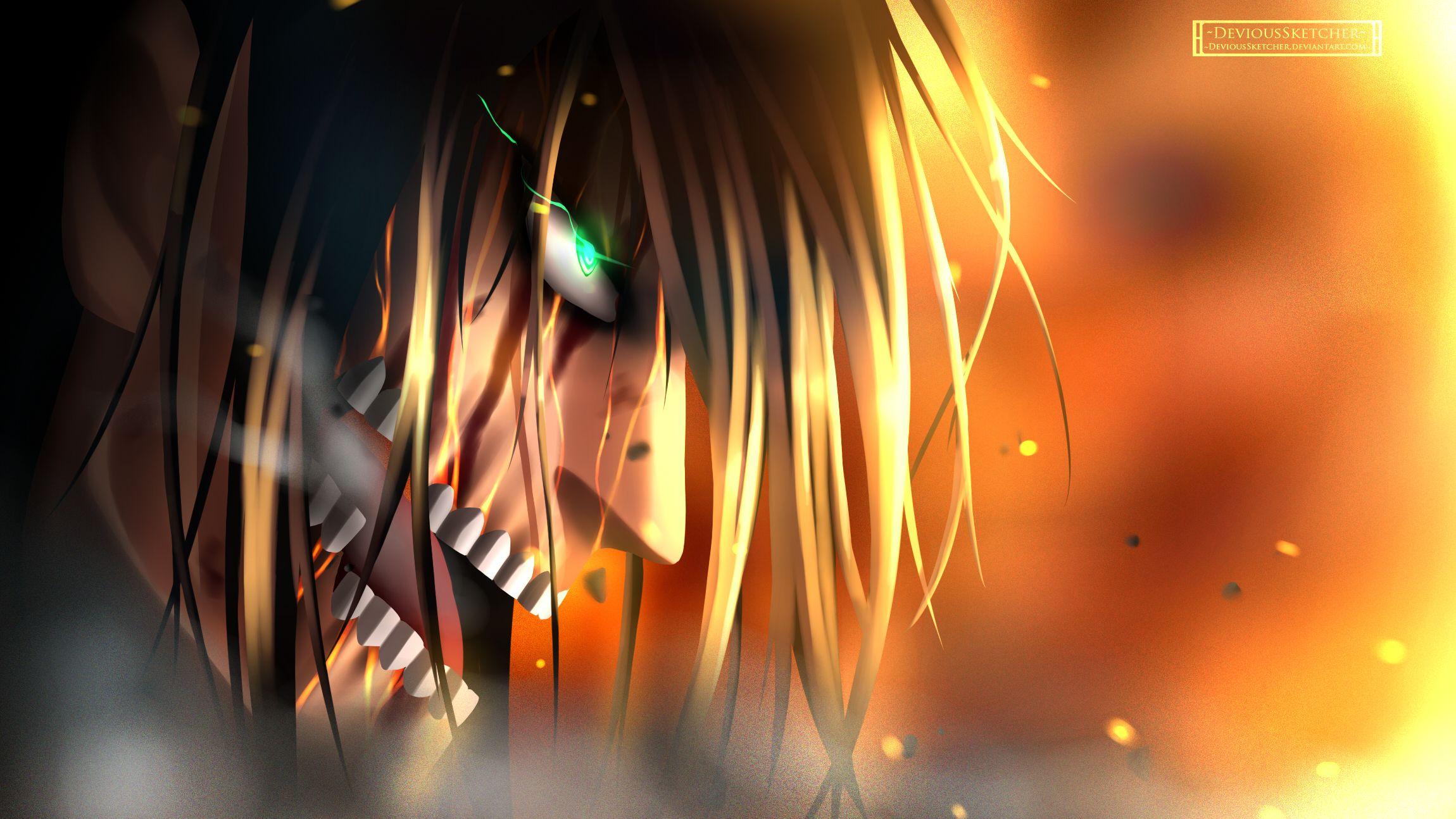 2300x1294 Eren Yeager, Titan, Anime, Attack on Titan wallpaper