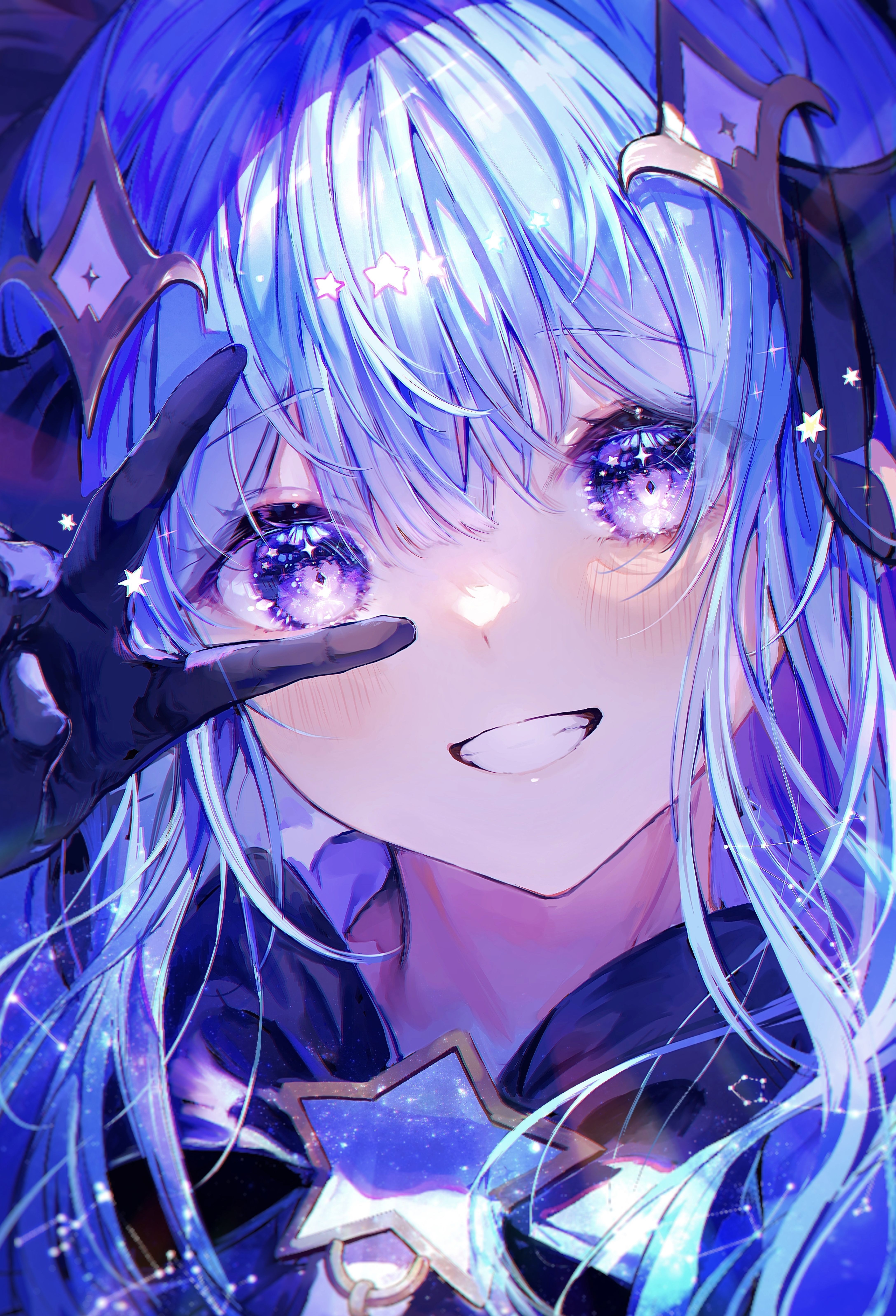 4351x6391 Anime Anime Girls Vertical Peace Sign