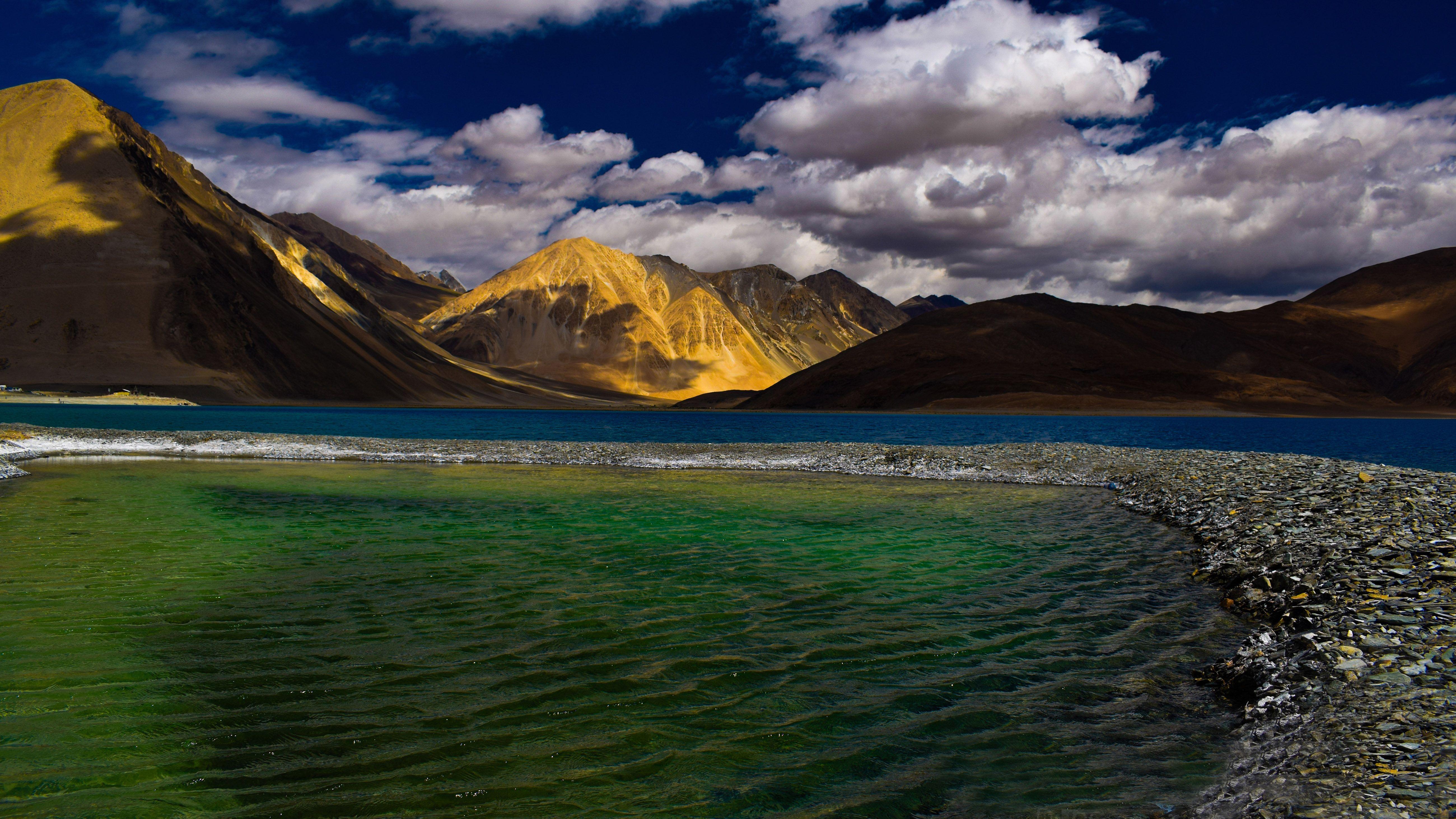 5200x2925 Desktop HD Wallpaper Pangong Tso Lake Ladakh Kashmir A